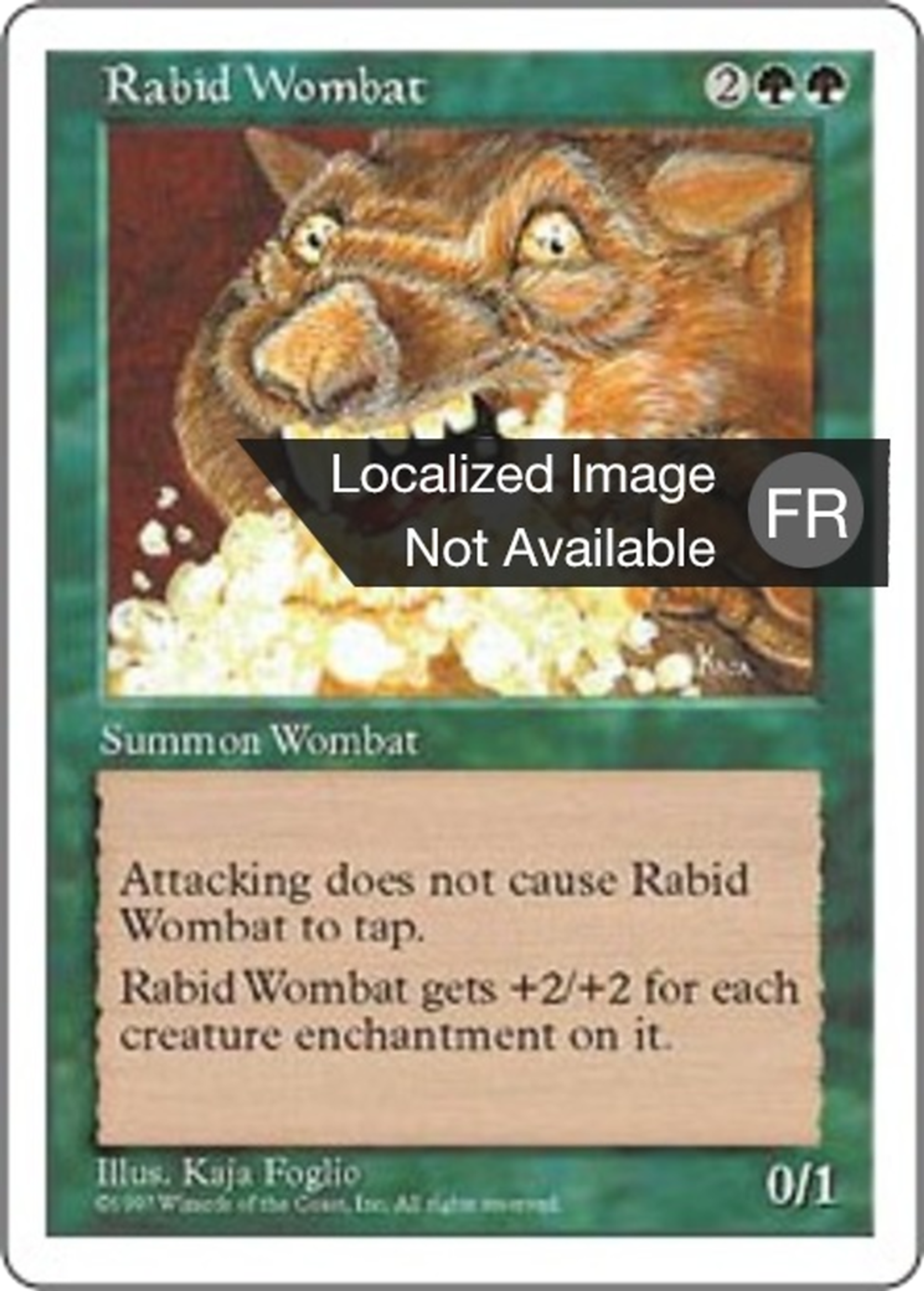 Wombat enragé — Fifth Edition — Magic: The Gathering