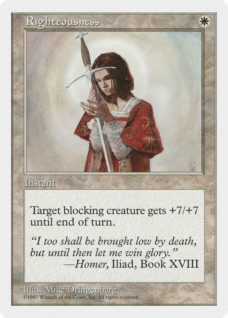 Righteousness — Fifth Edition — Magic: The Gathering
