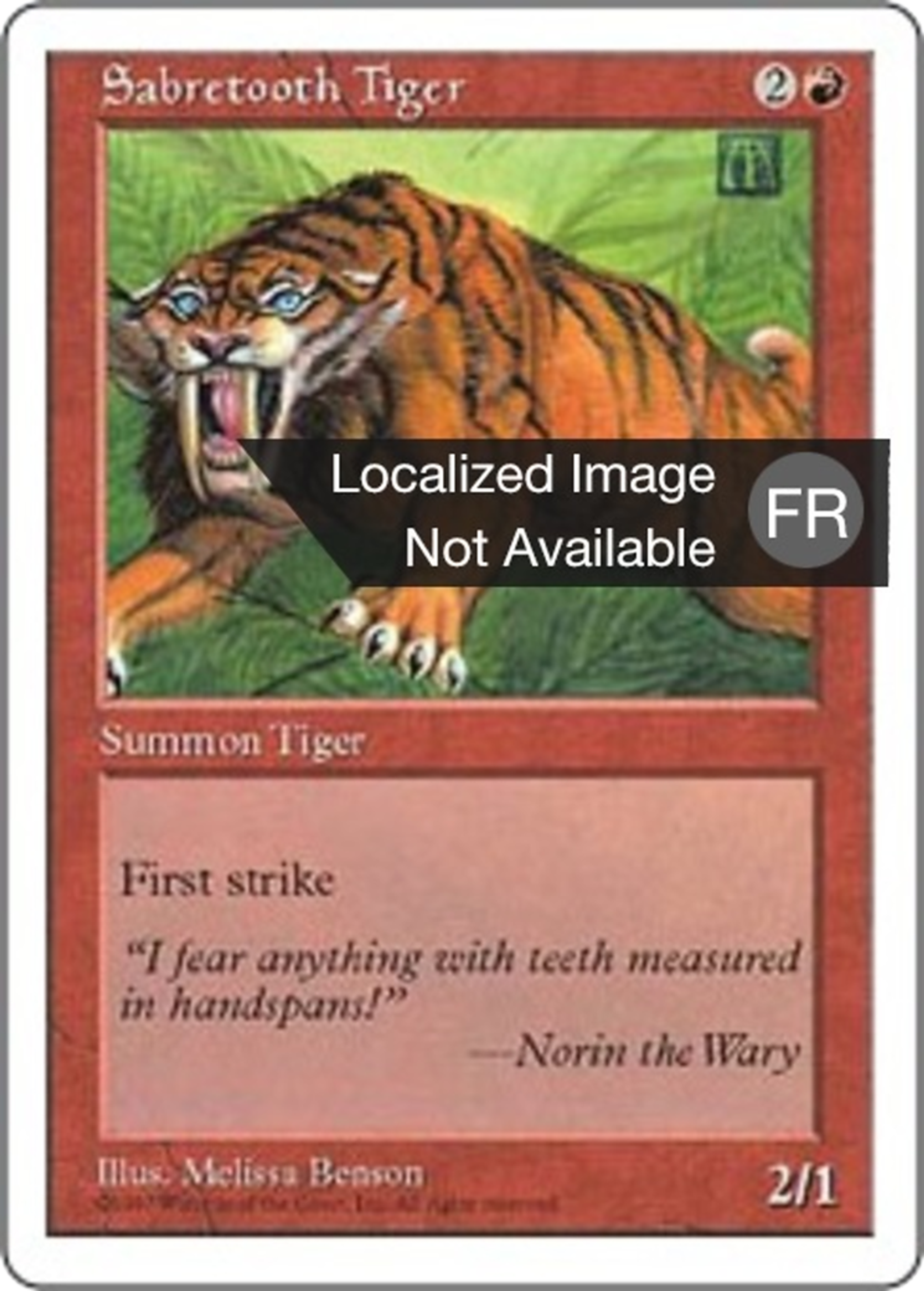 Tigre à dents de sabre — Fifth Edition — Magic: The Gathering