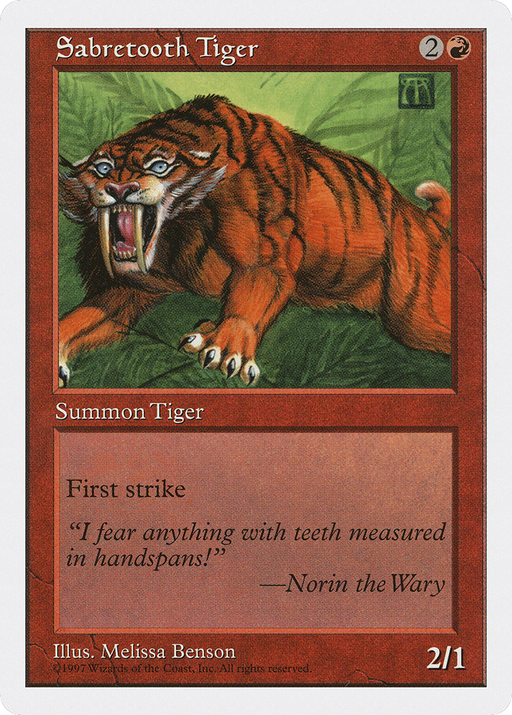 Sabretooth Tiger — Fifth Edition — Magic: The Gathering