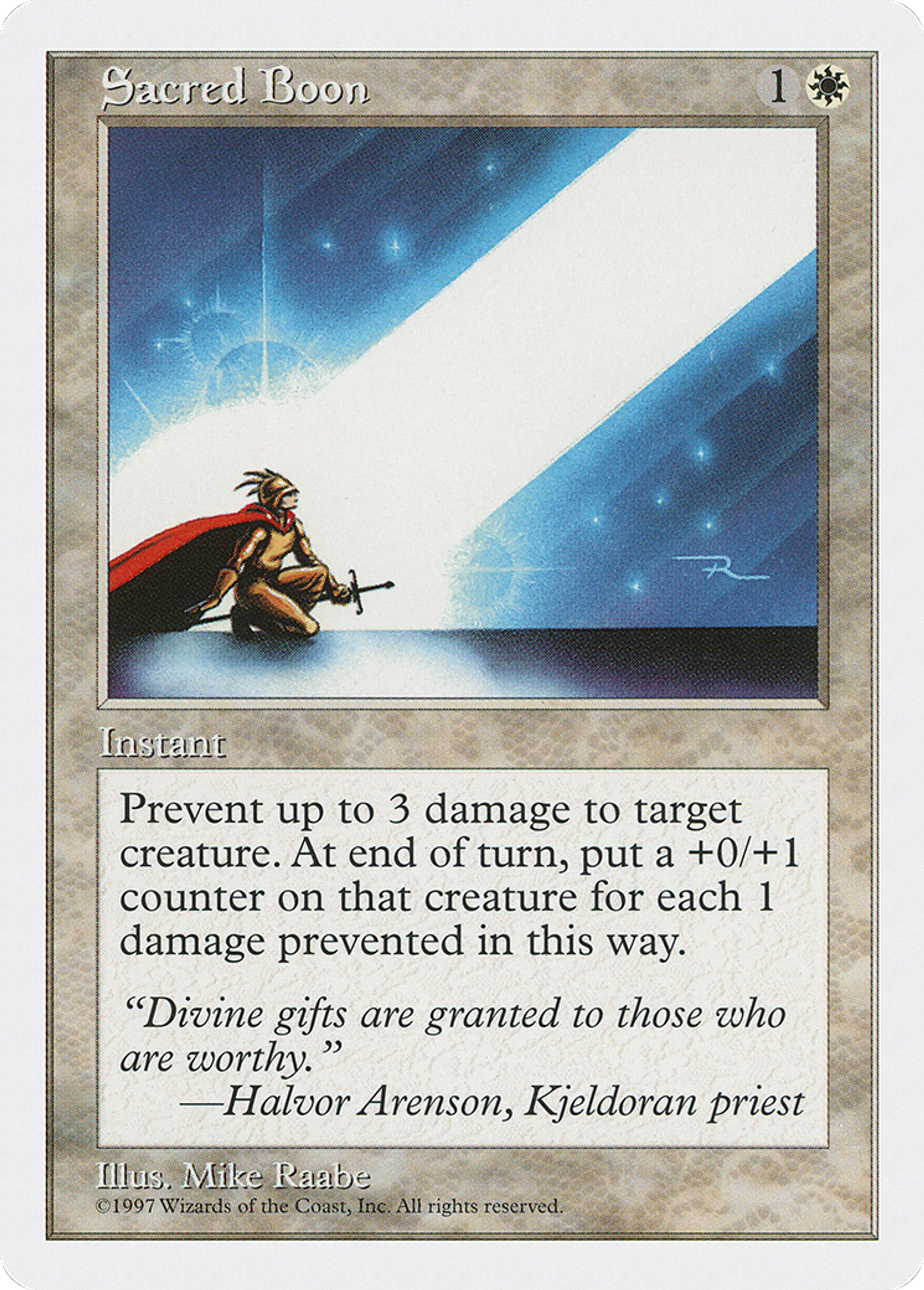 Sacred Boon — Fifth Edition — Magic: The Gathering