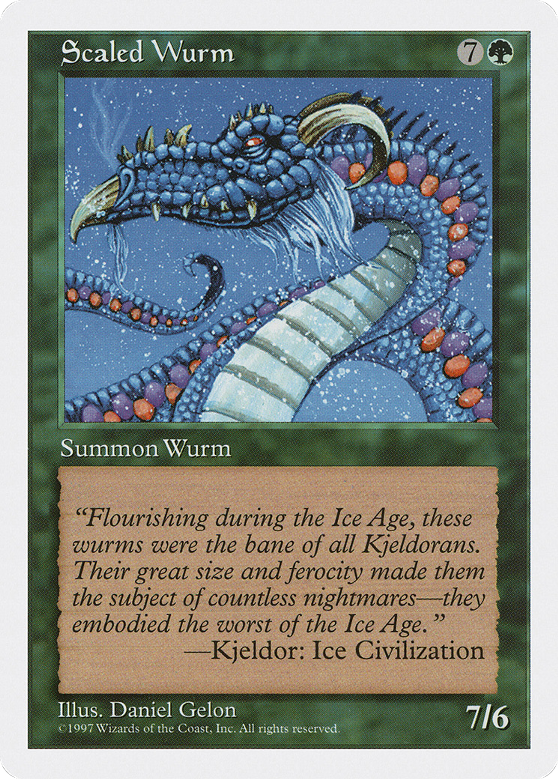 Scaled Wurm — Fifth Edition — Magic: The Gathering