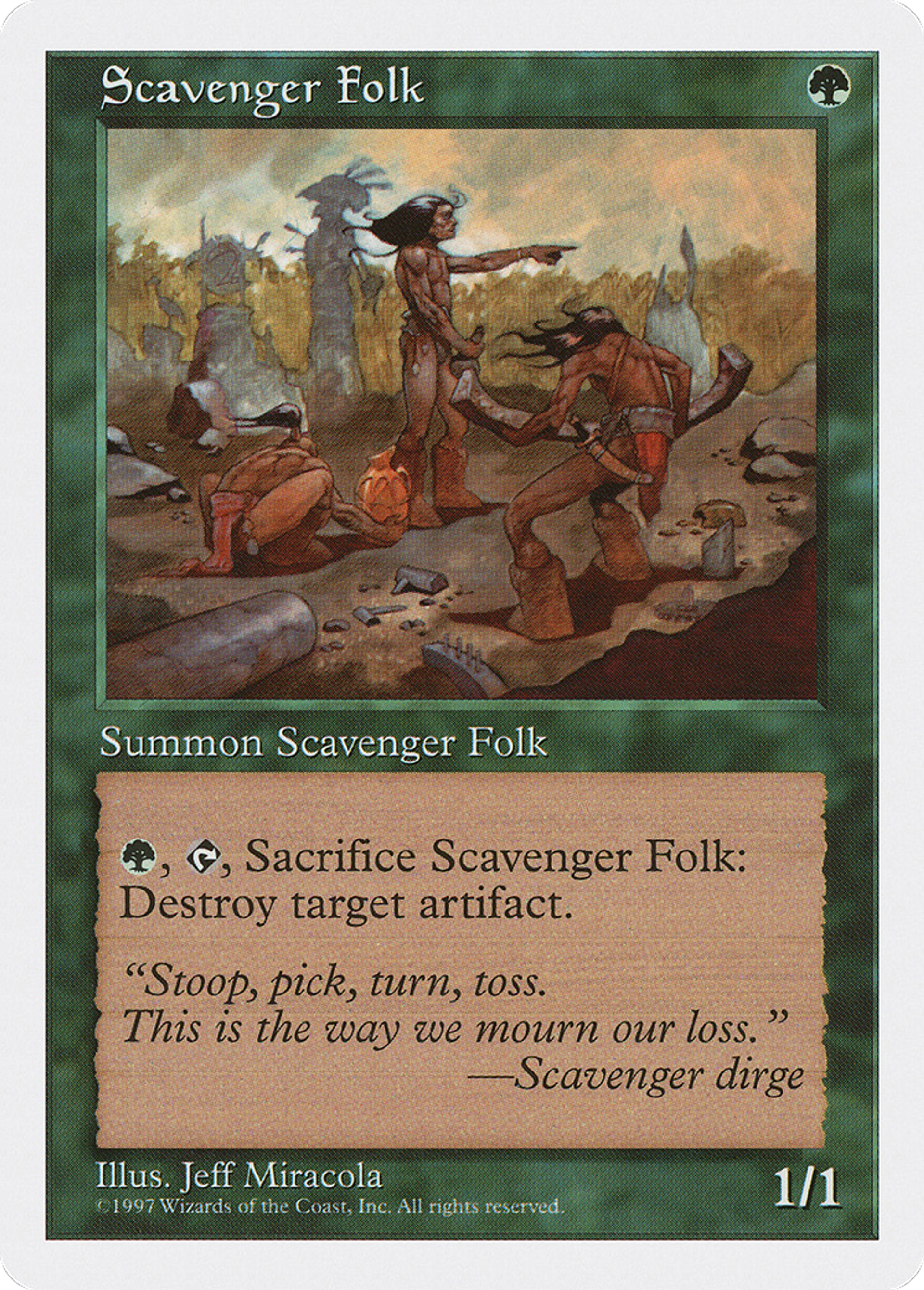 Scavenger Folk — Fifth Edition — Magic: The Gathering