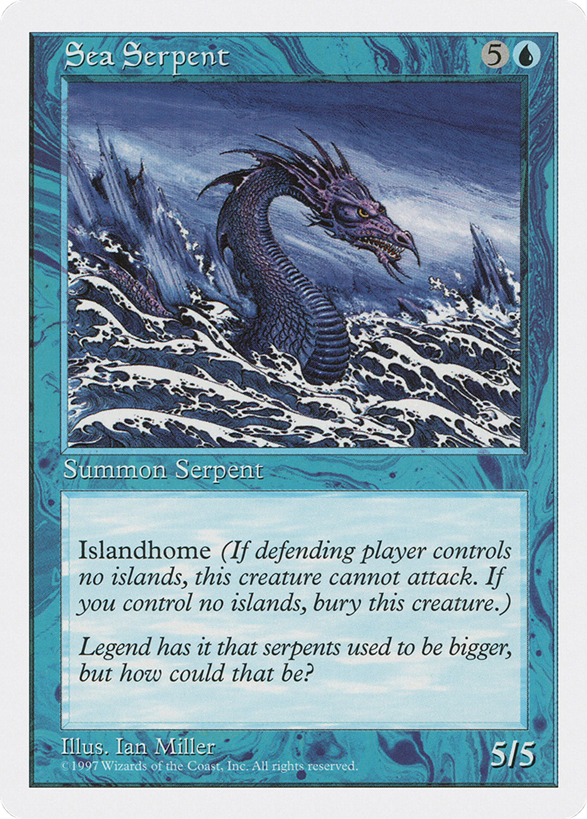 Sea Serpent — Fifth Edition — Magic: The Gathering