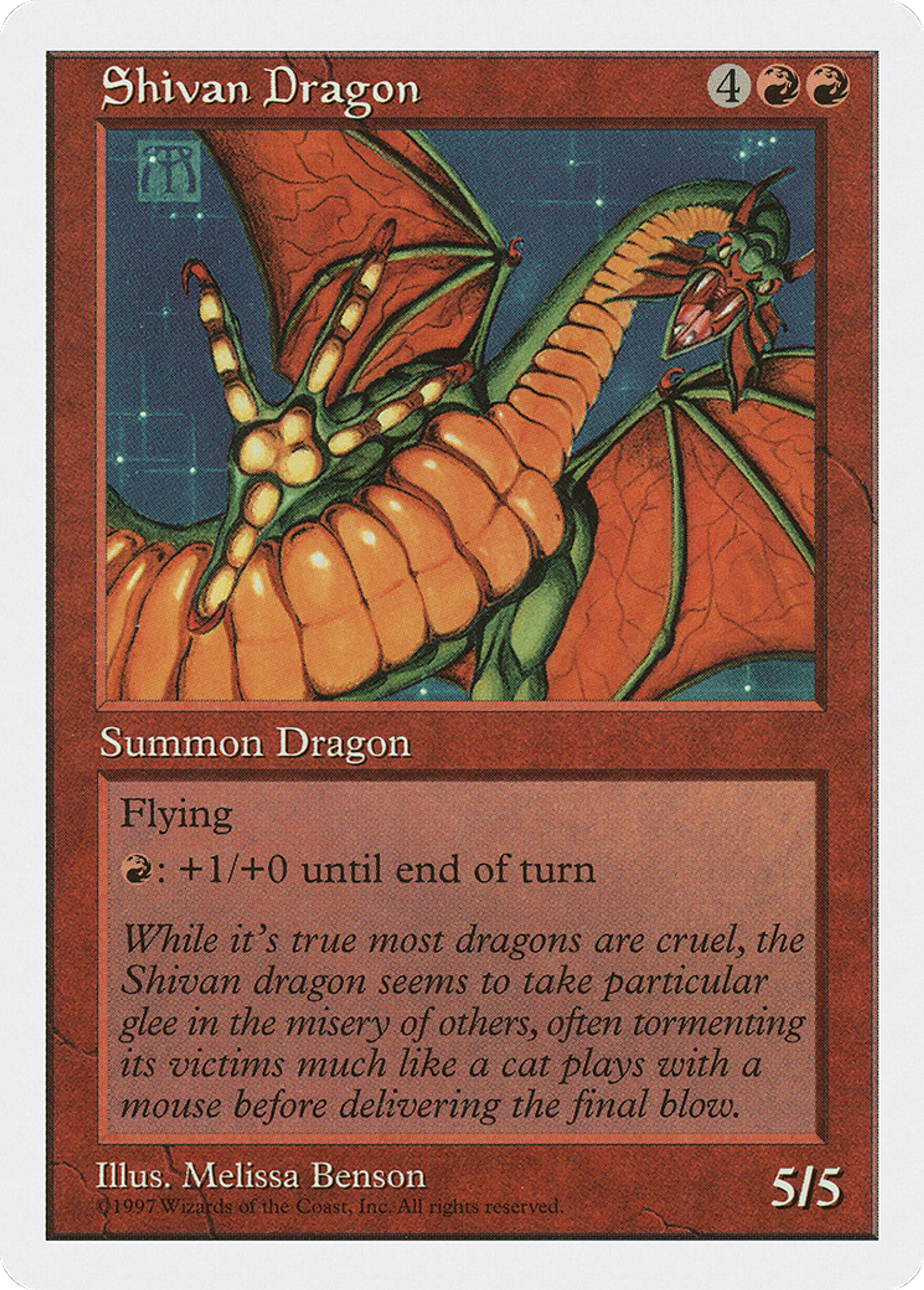 Shivan Dragon — Fifth Edition — Magic: The Gathering