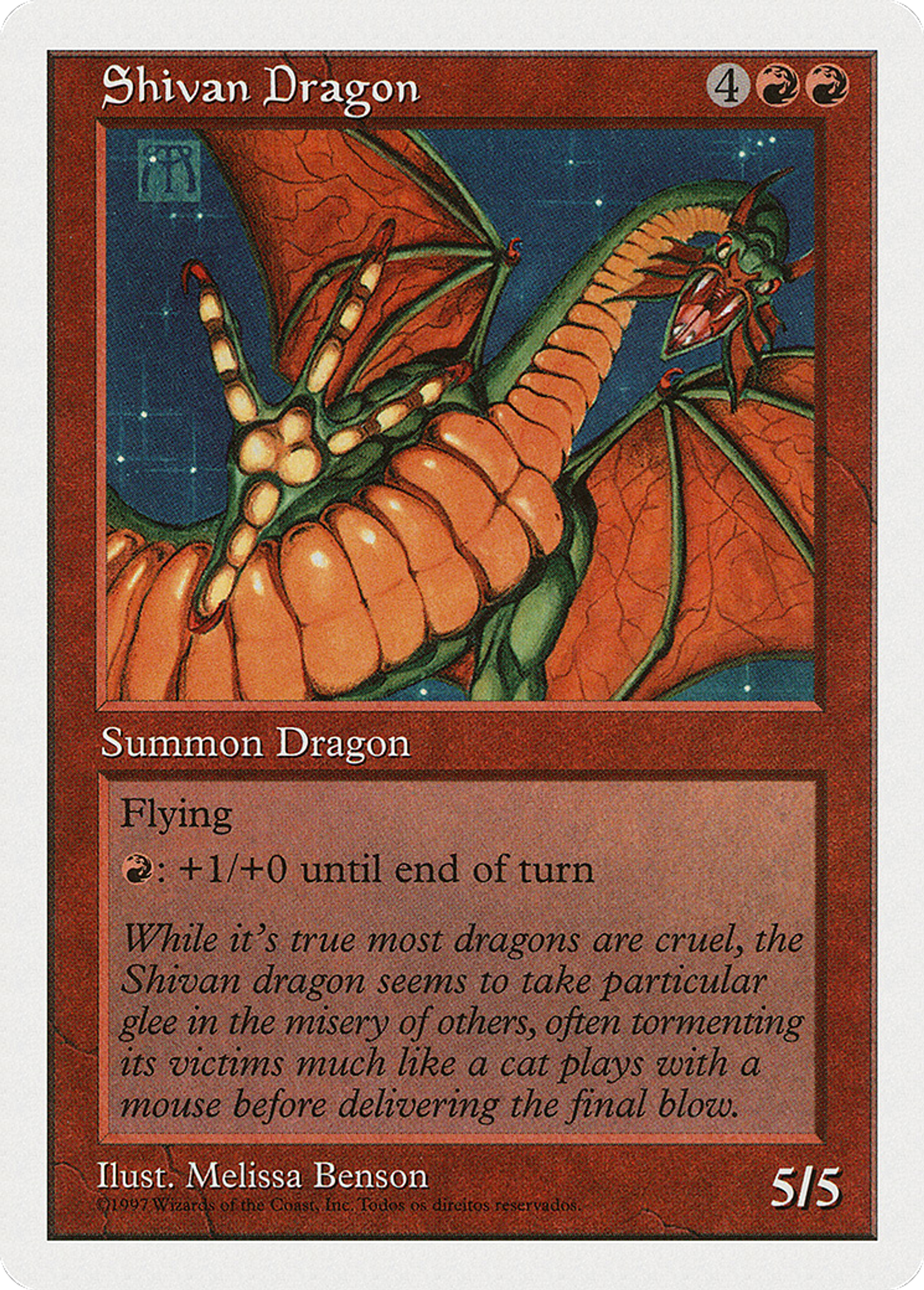 Shivan Dragon — Fifth Edition — Magic: The Gathering
