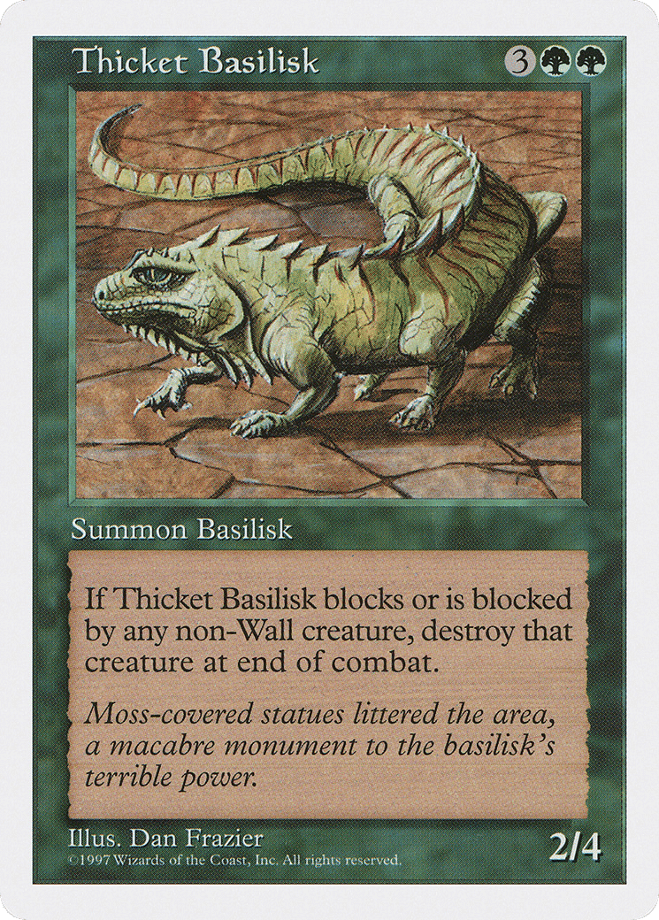 Thicket Basilisk — Fifth Edition — Magic: The Gathering