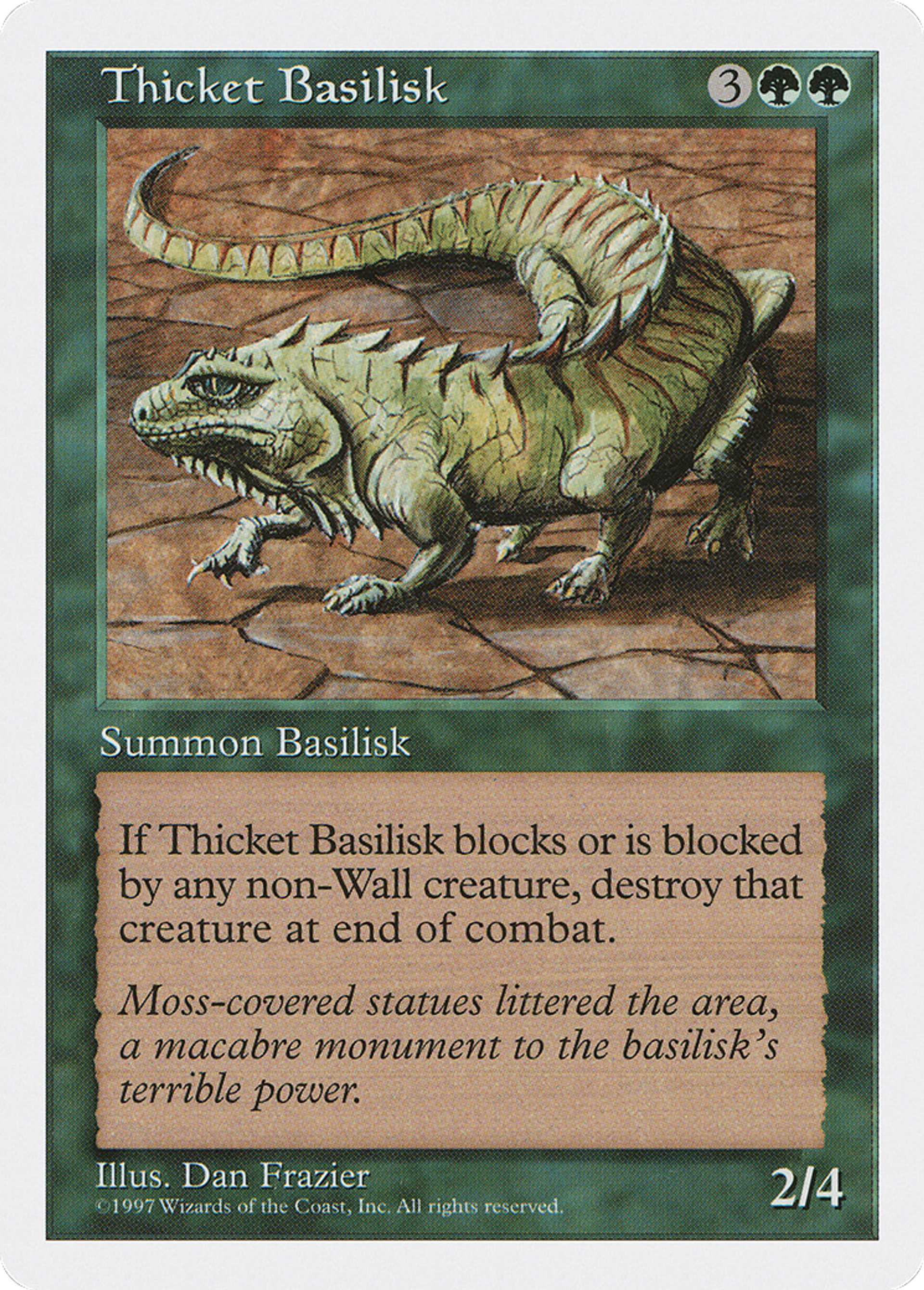 Thicket Basilisk — Fifth Edition — Magic: The Gathering