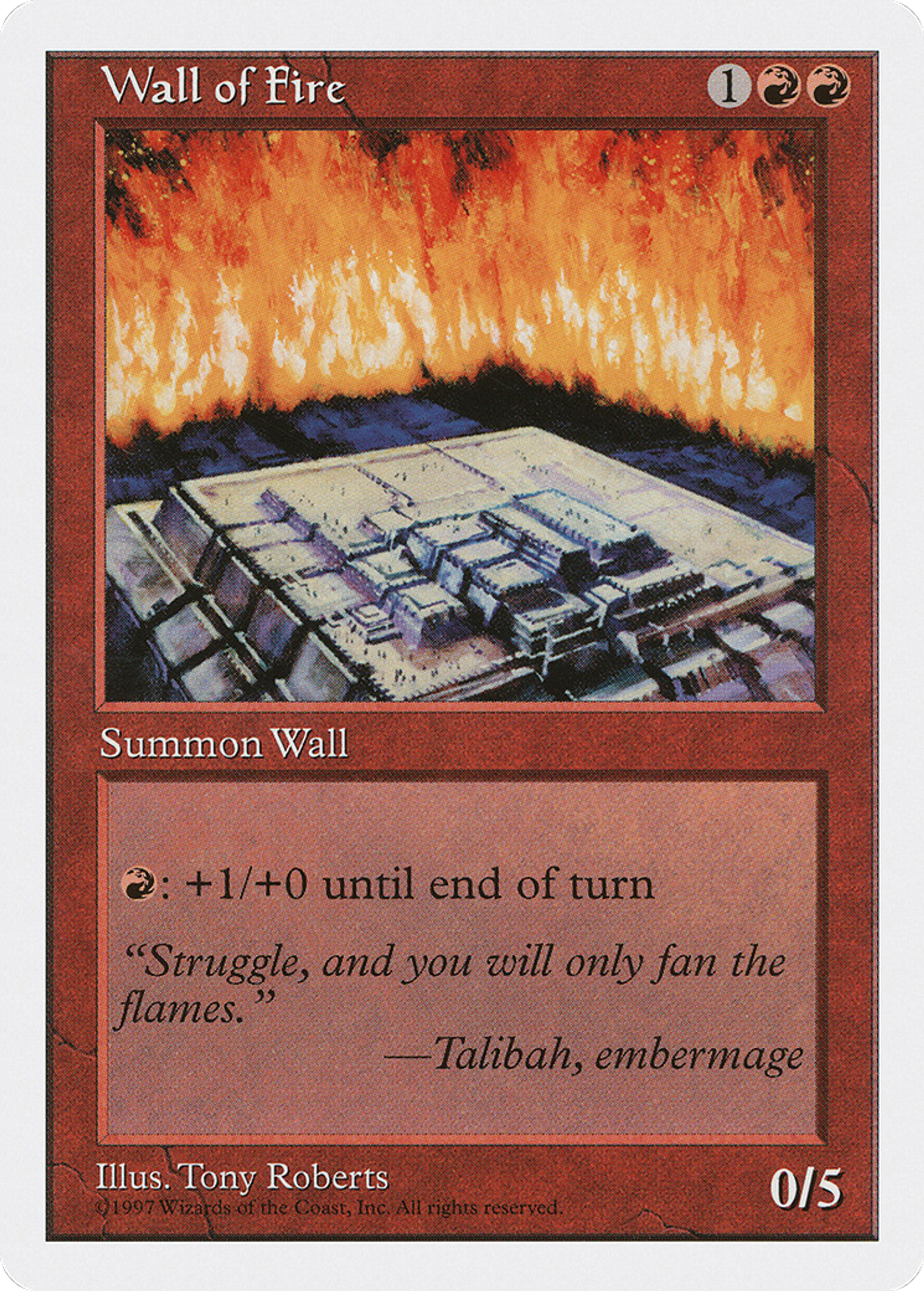 Wall of Fire — Fifth Edition — Magic: The Gathering