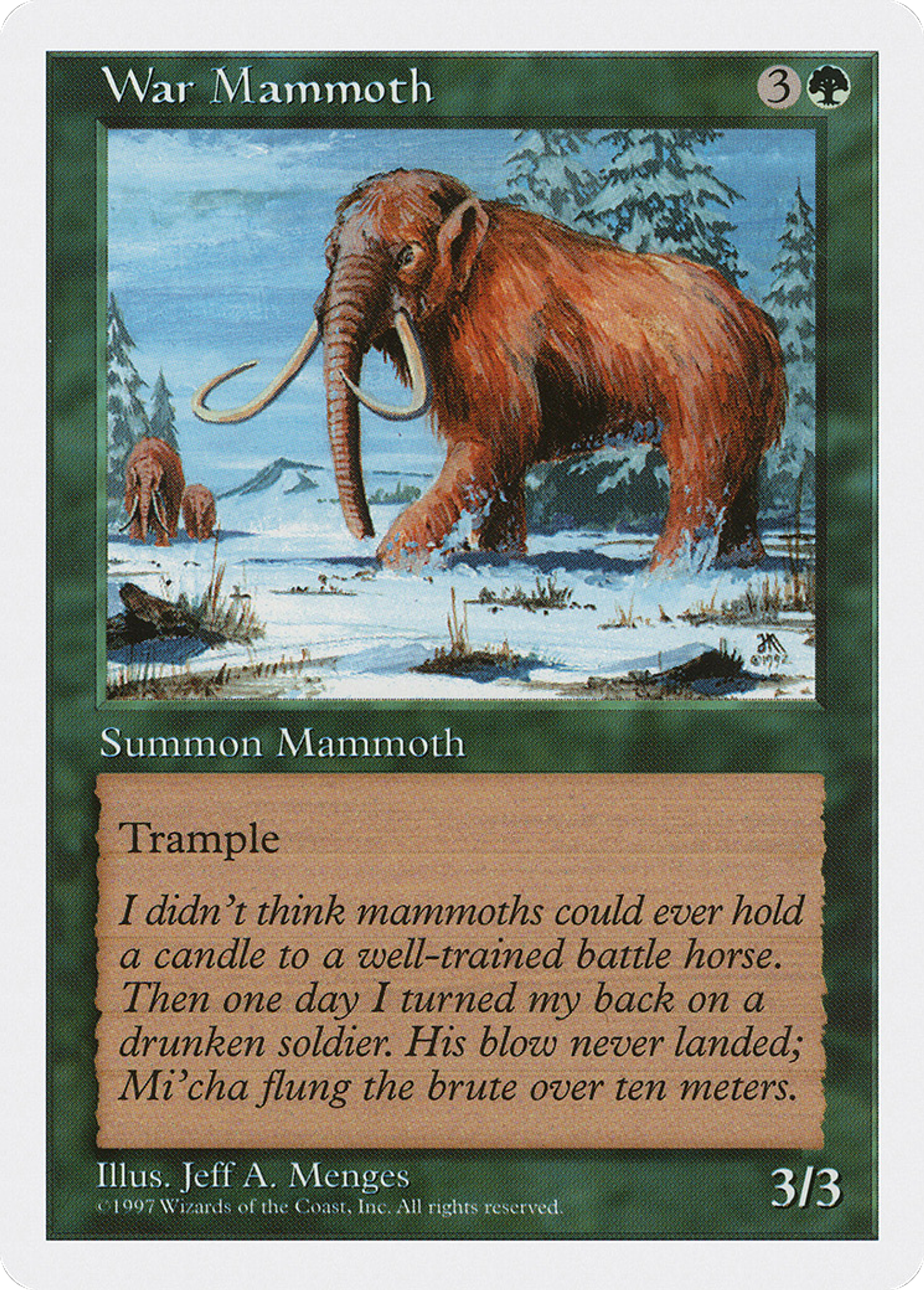 War Mammoth — Fifth Edition — Magic: The Gathering