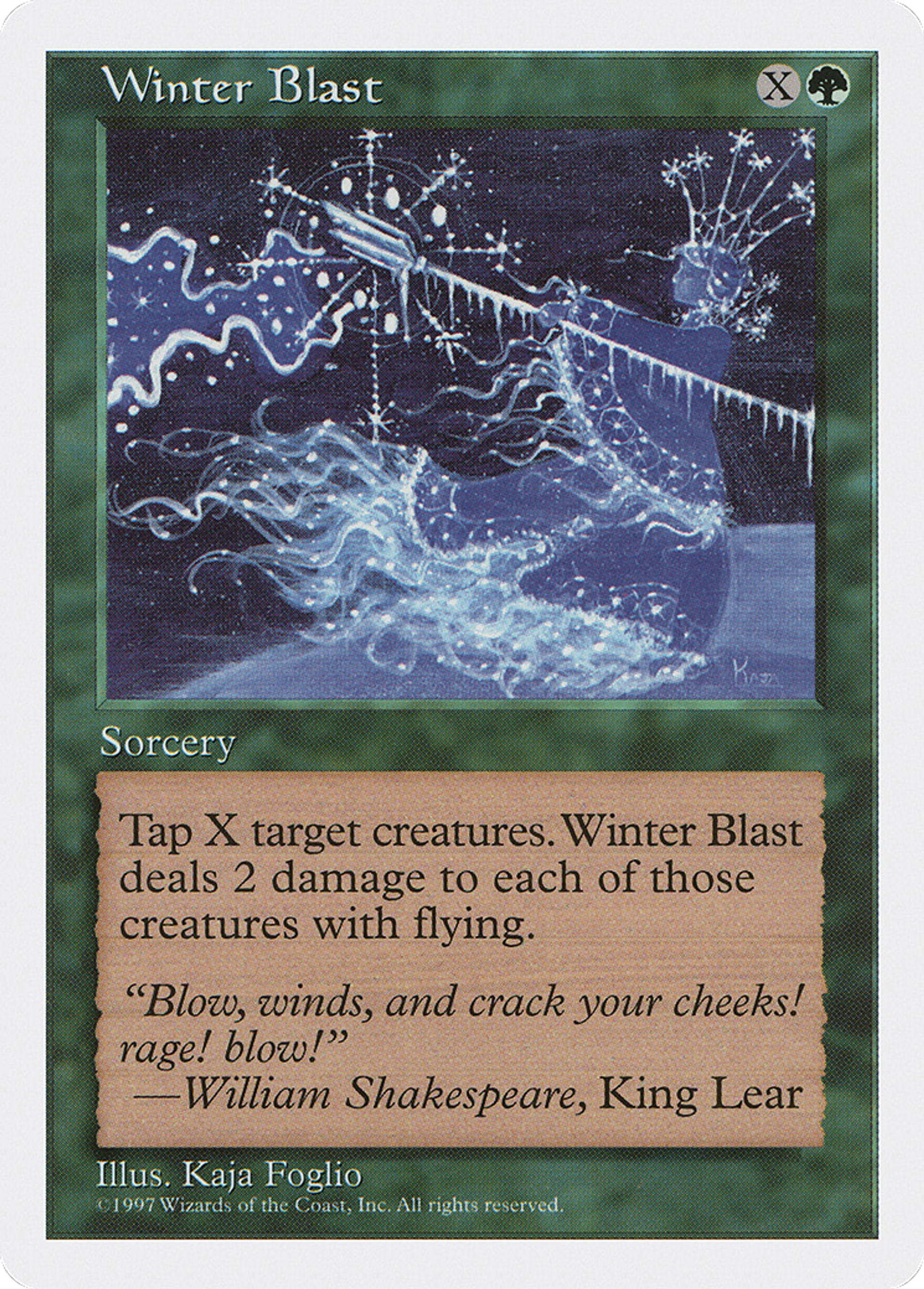 Winter Blast — Fifth Edition — Magic: The Gathering