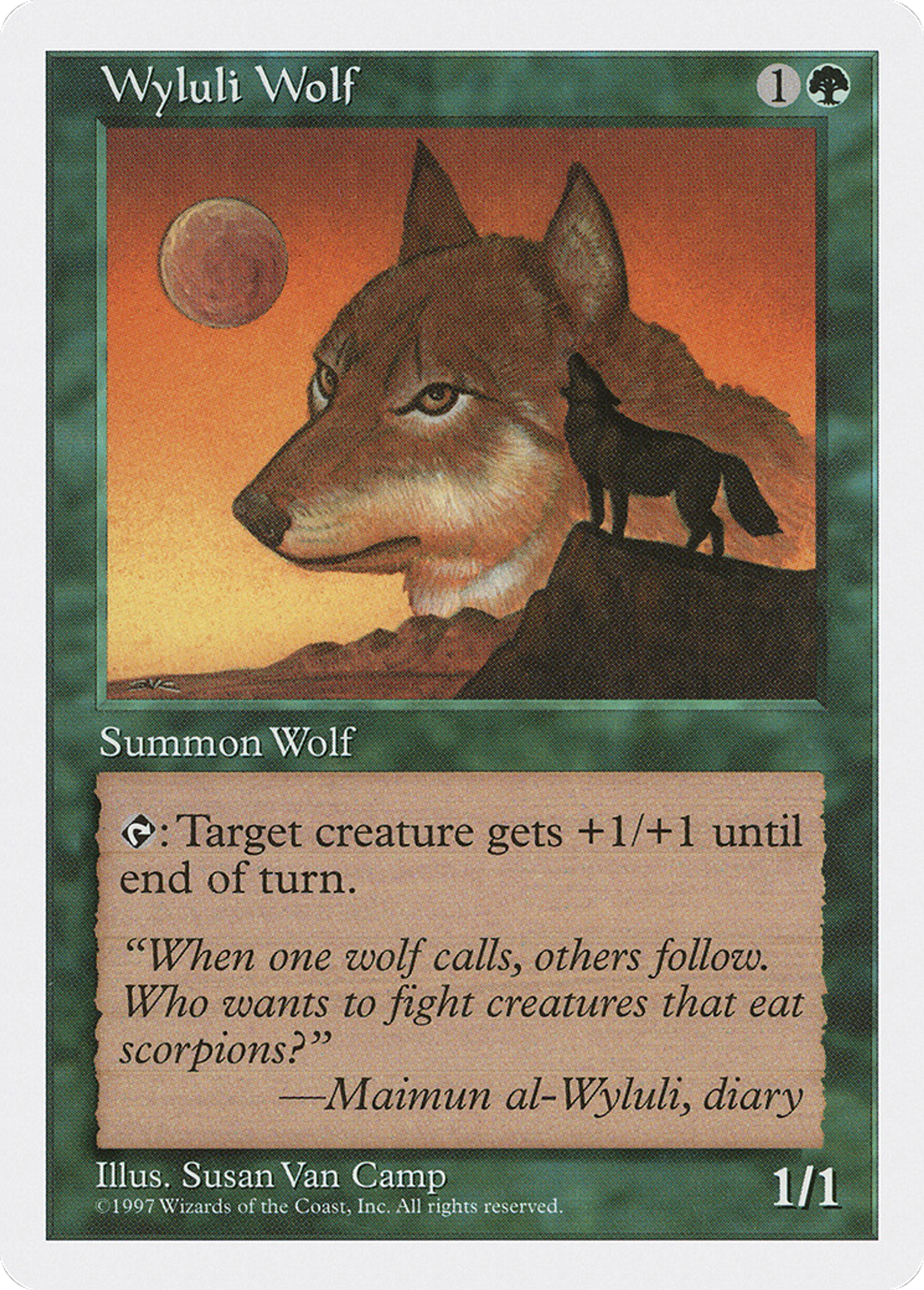 Wyluli Wolf — Fifth Edition — Magic: The Gathering