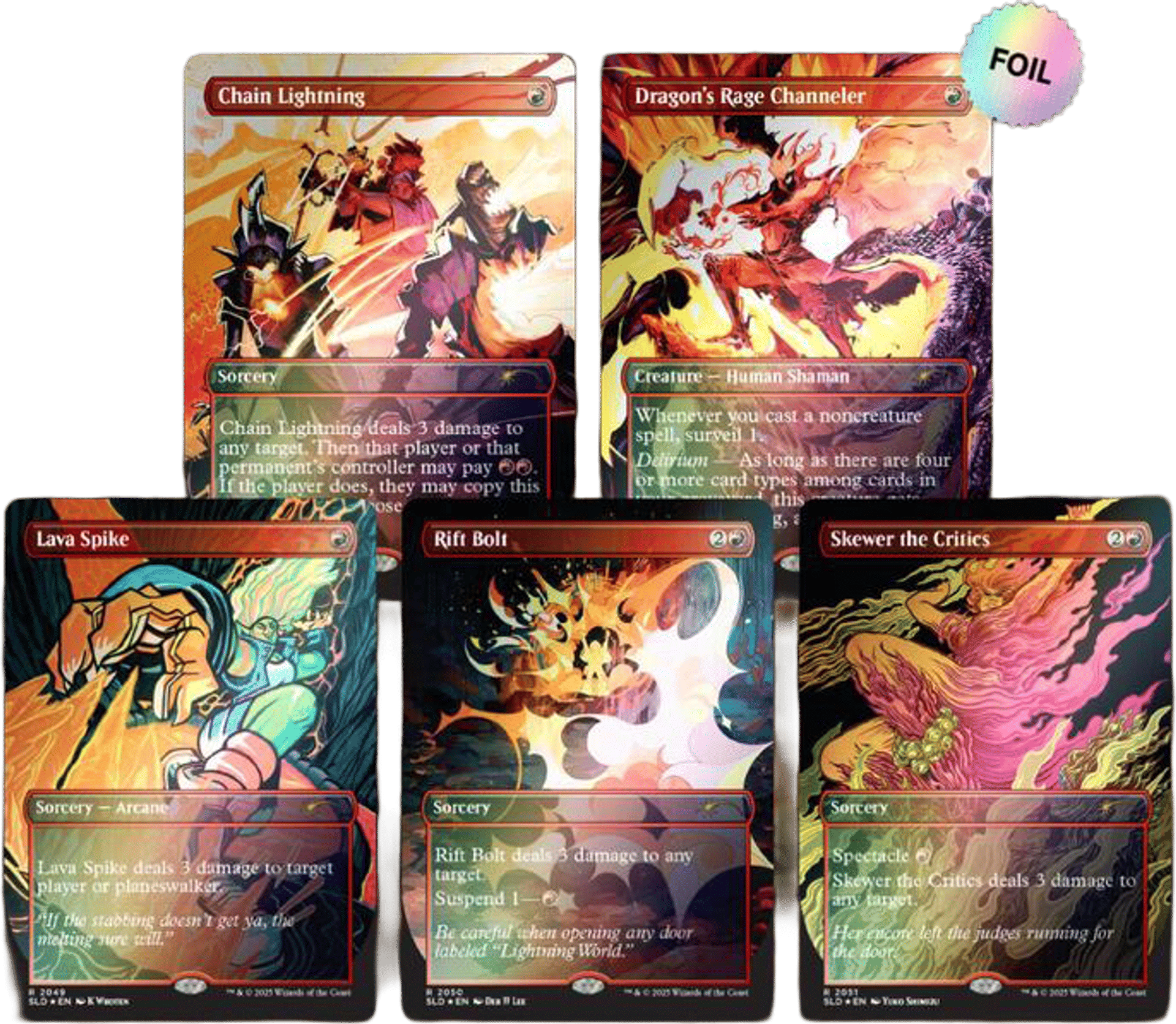 Secret Lair Drop EVERYTHING IS ON FIRE Rainbow Foil from Secret Lair Drop - Magic: The Gathering