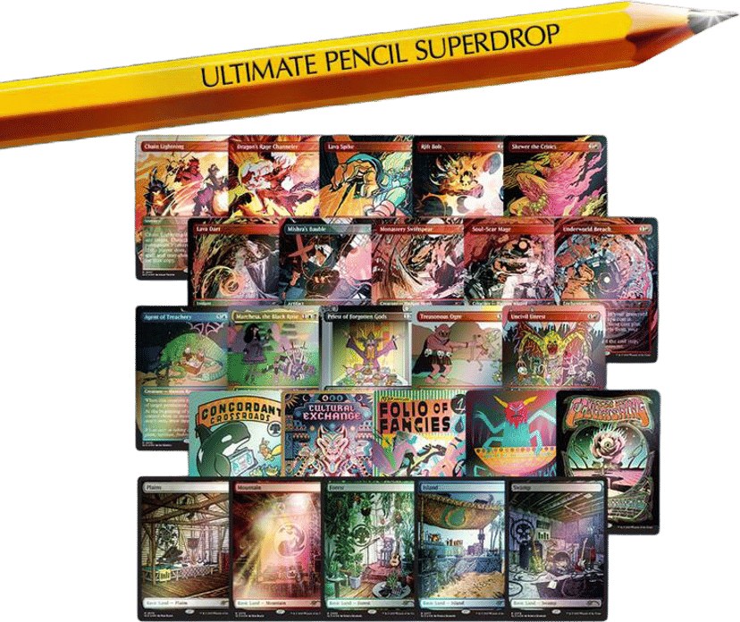 Secret Lair Bundle The Ultimate Pencil Rainbow Foil from Secret Lair Drop - Magic: The Gathering