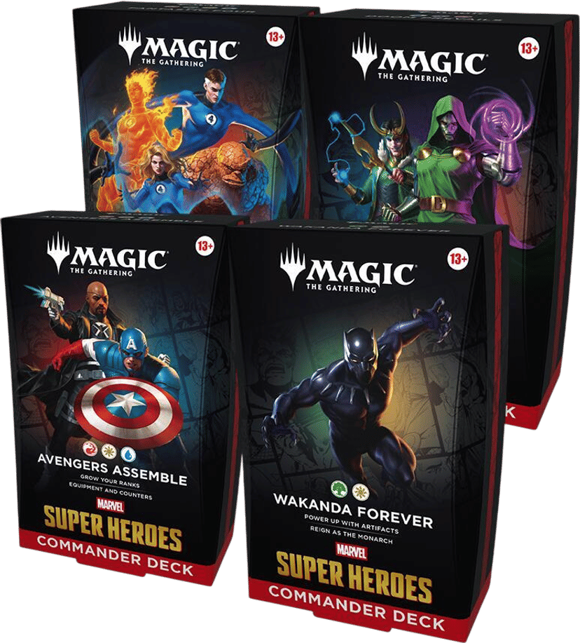 Marvel Super Heroes Commander deck set from Marvel Super Heroes Commander - Magic: The Gathering