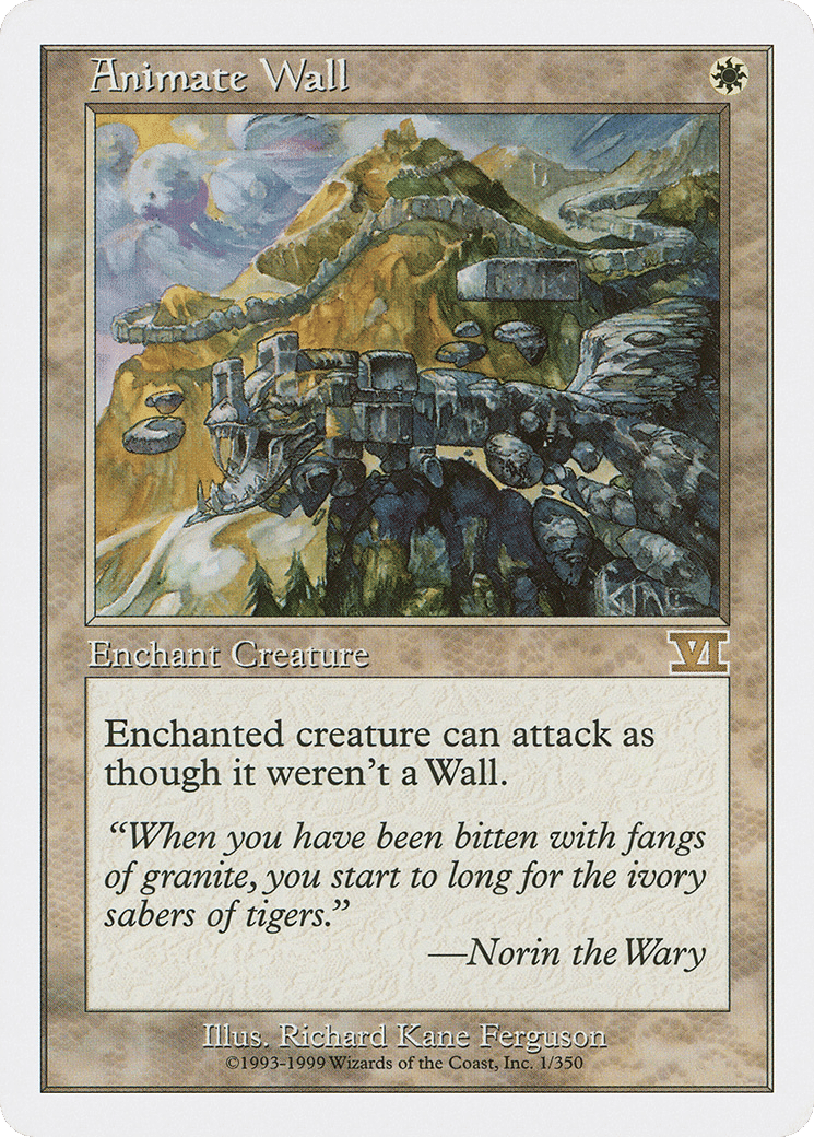 Animate Wall — Classic Sixth Edition — Magic: The Gathering