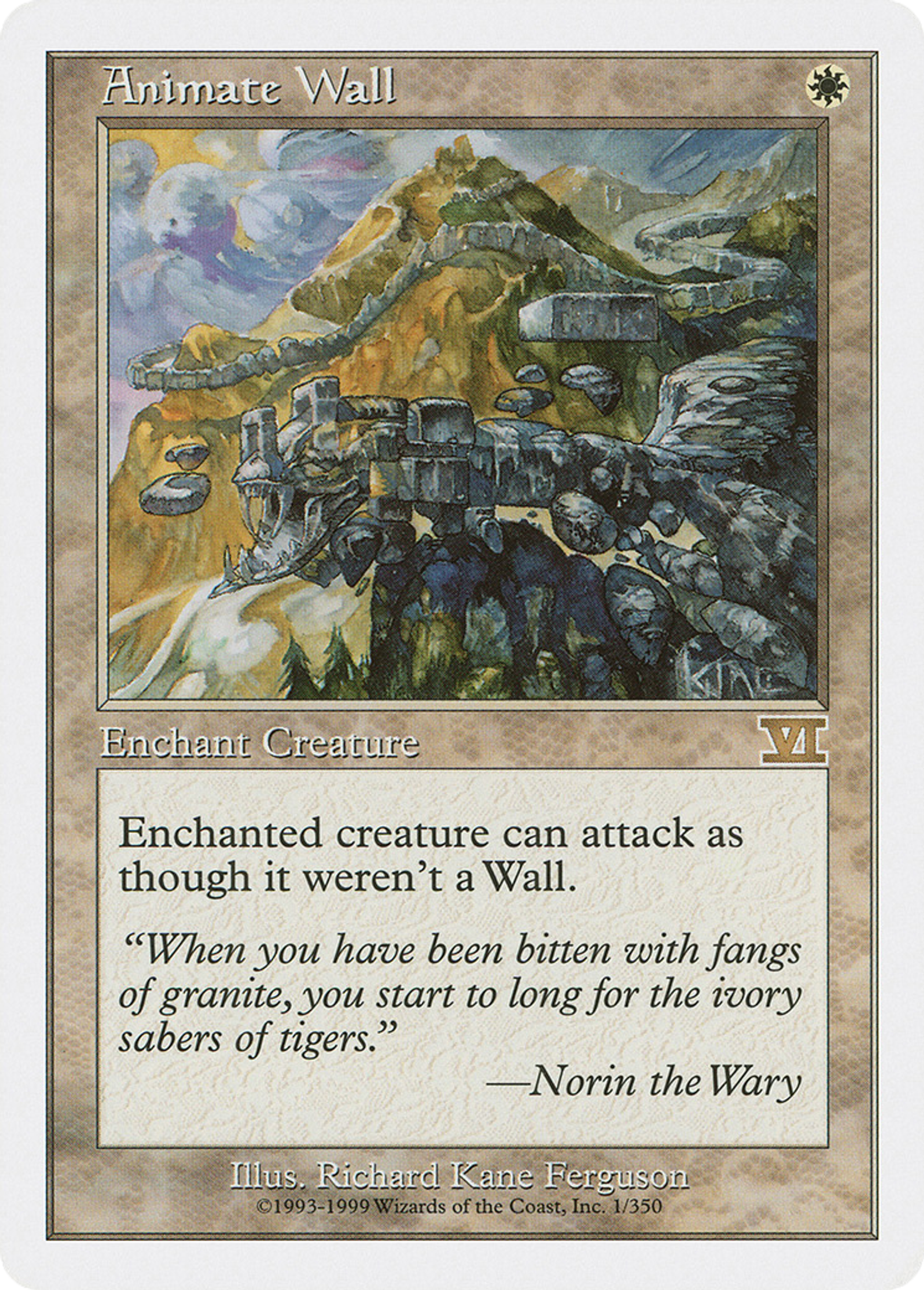 Animate Wall — Classic Sixth Edition — Magic: The Gathering