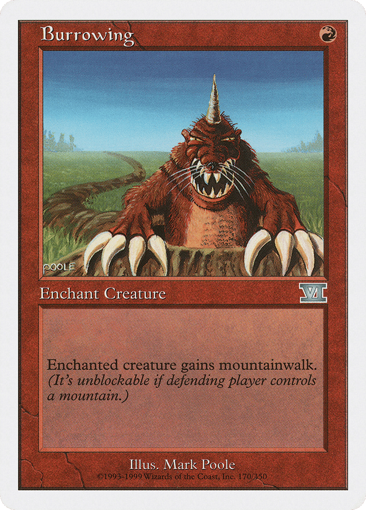 Burrowing — Classic Sixth Edition — Magic: The Gathering