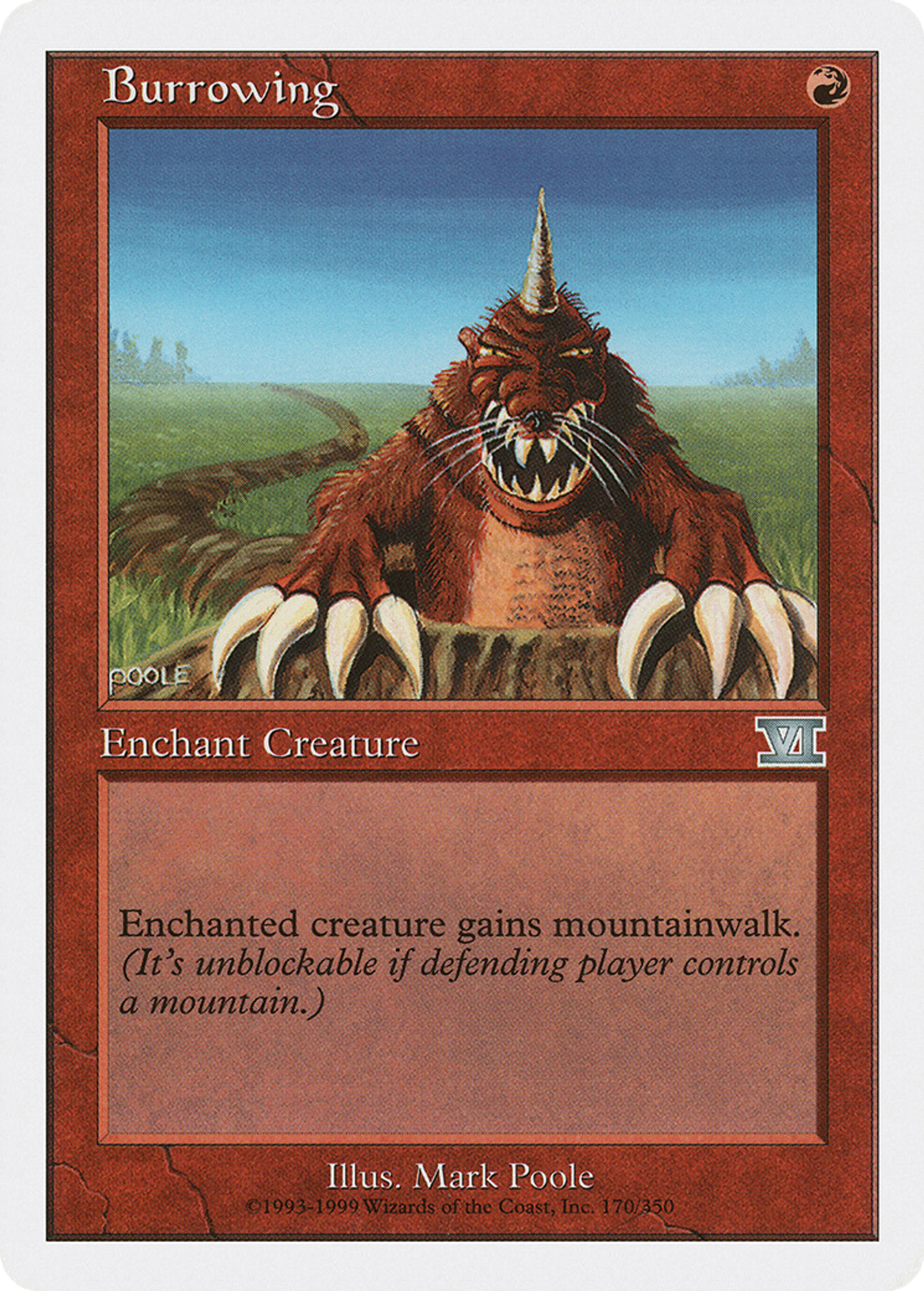 Burrowing — Classic Sixth Edition — Magic: The Gathering