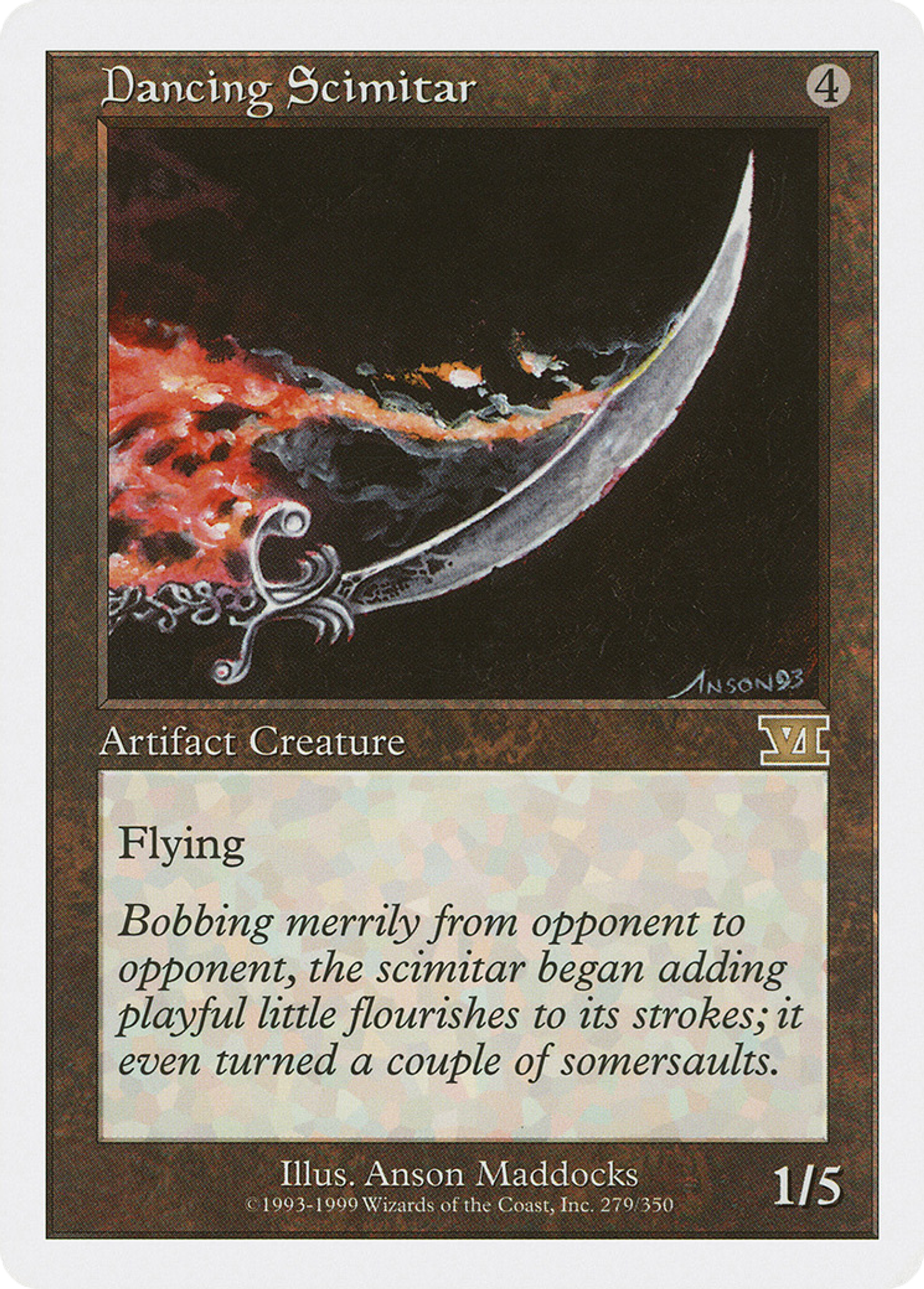 Dancing Scimitar — Classic Sixth Edition — Magic: The Gathering