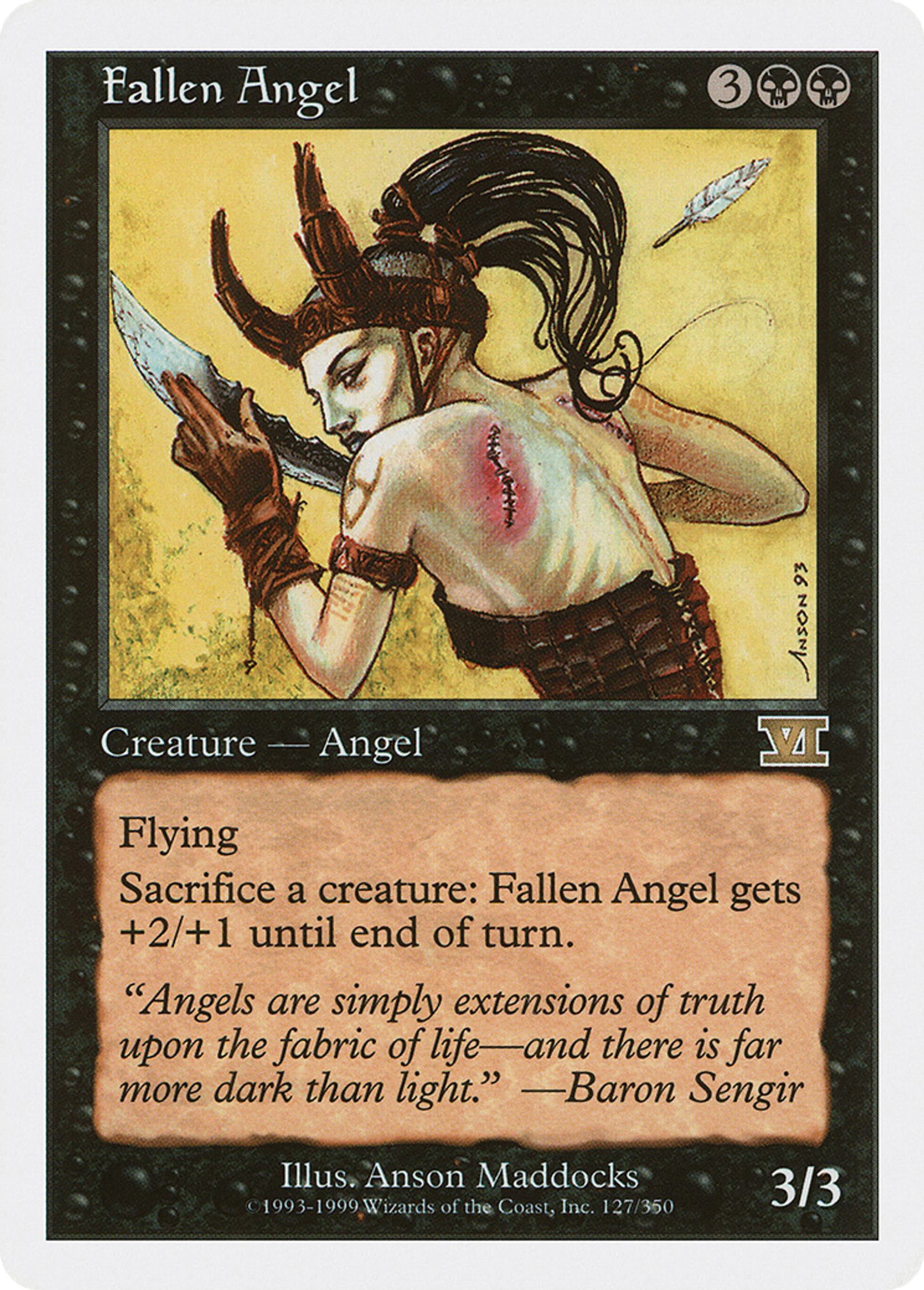 Fallen Angel — Classic Sixth Edition — Magic: The Gathering