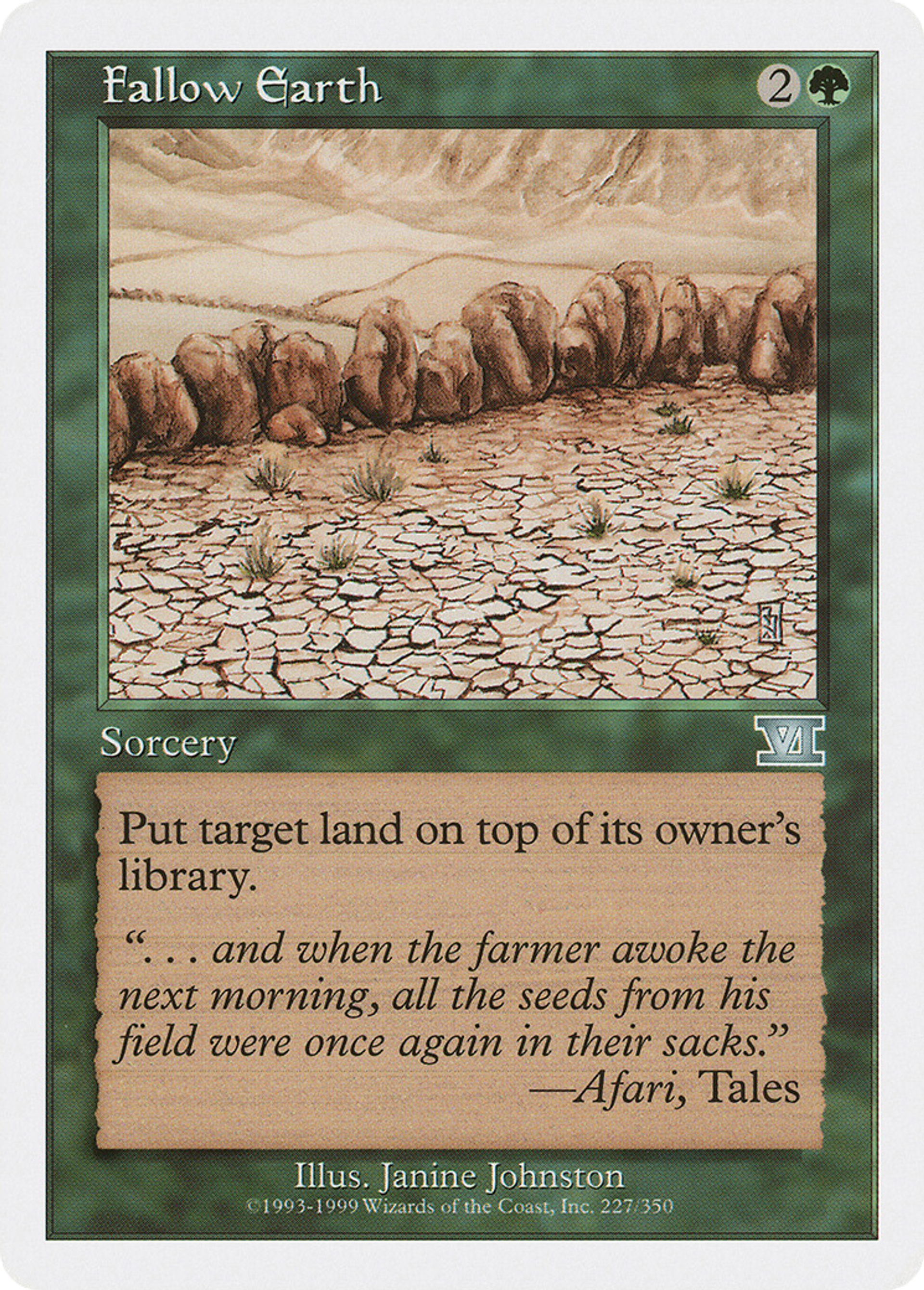 Fallow Earth — Classic Sixth Edition — Magic: The Gathering
