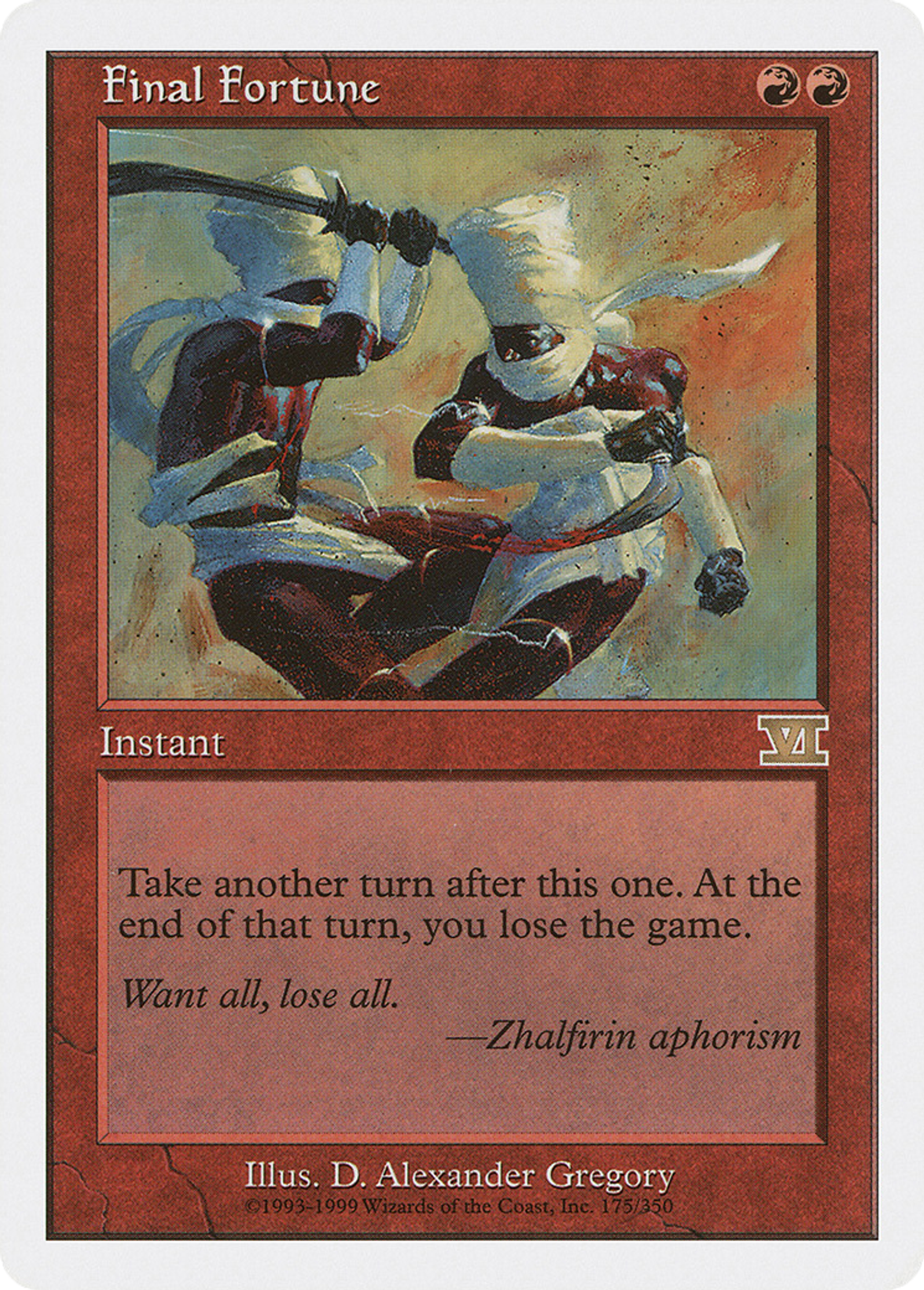 Final Fortune — Classic Sixth Edition — Magic: The Gathering