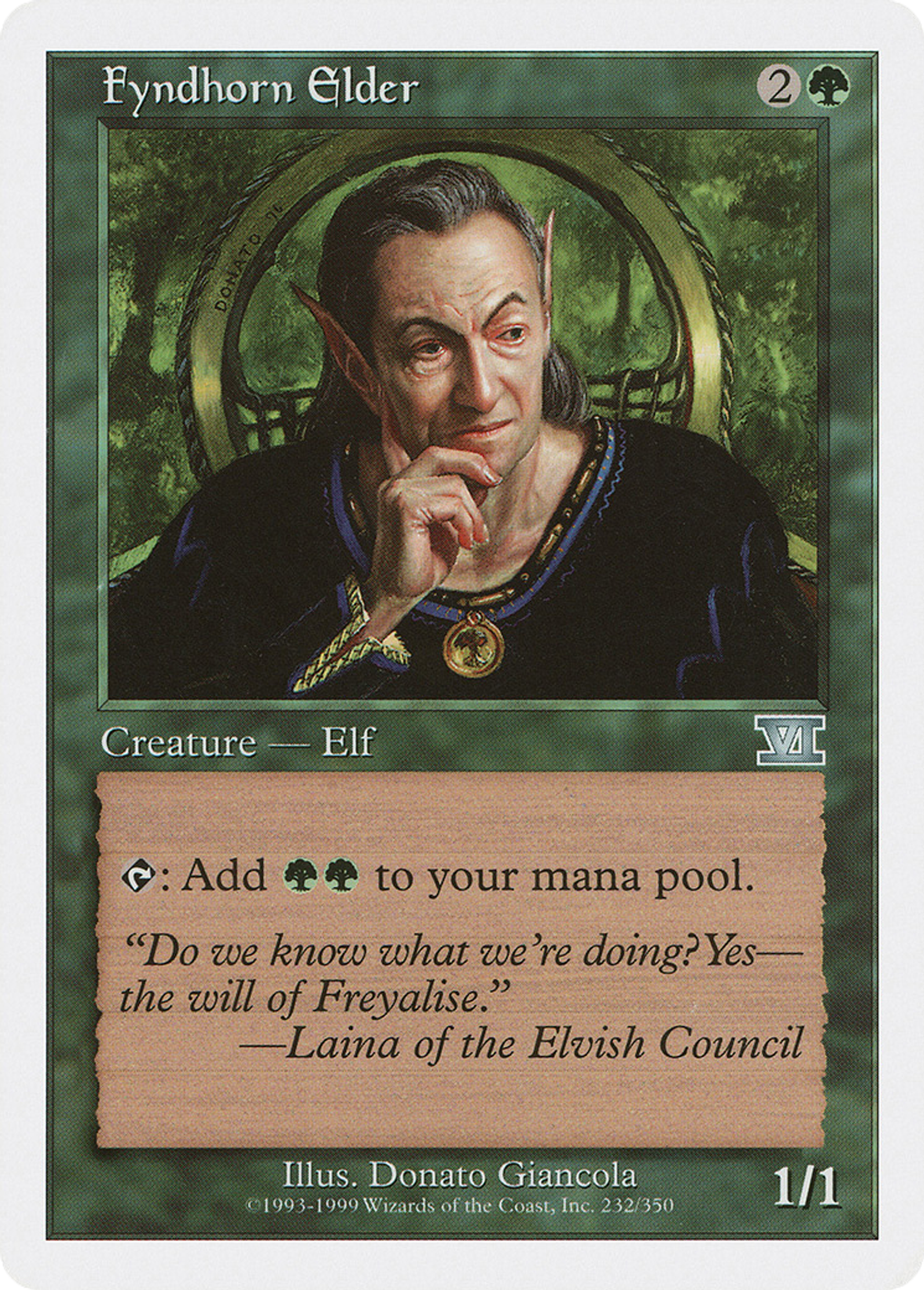 Fyndhorn Elder — Classic Sixth Edition — Magic: The Gathering