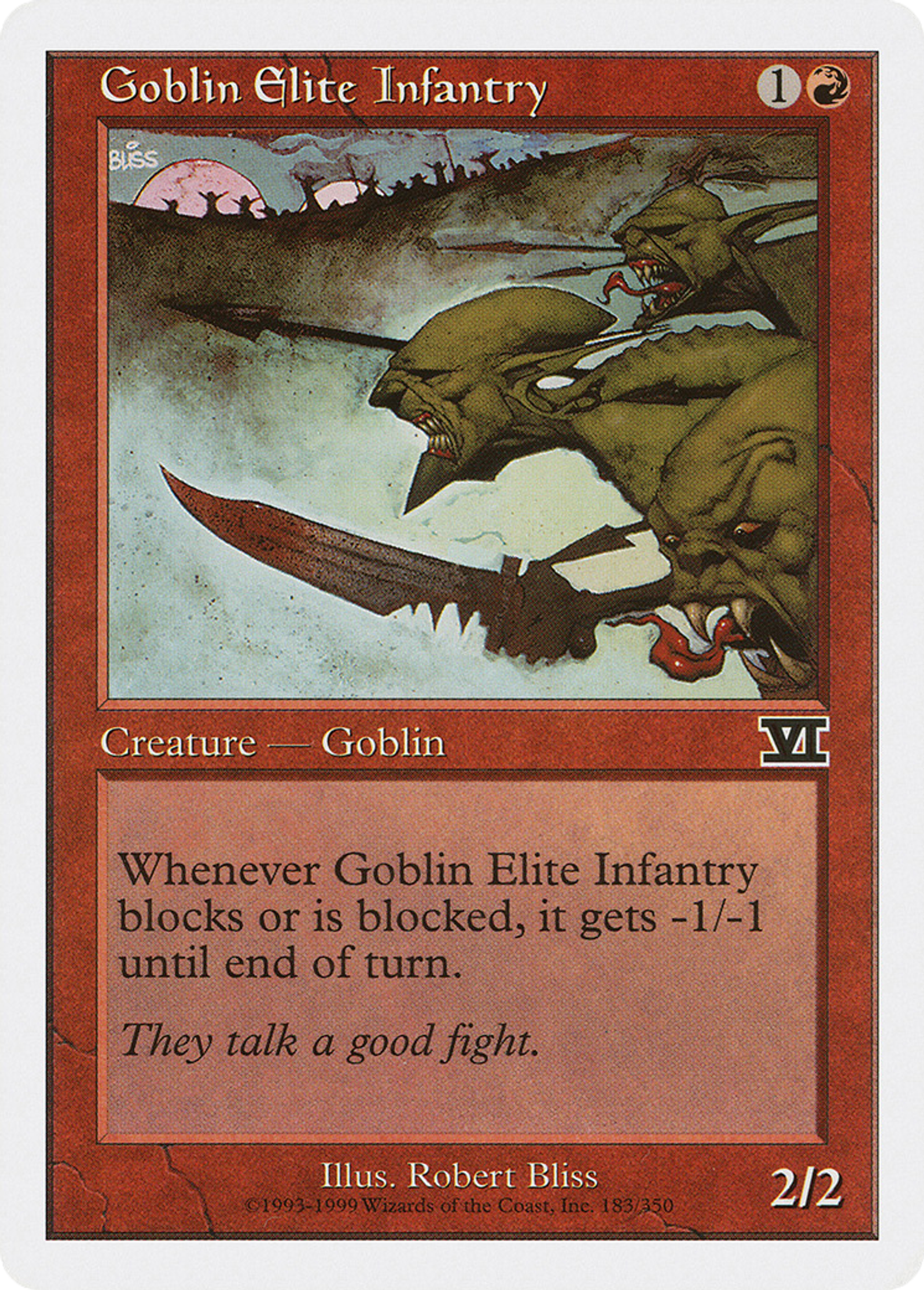 Goblin Elite Infantry — Classic Sixth Edition — Magic: The Gathering