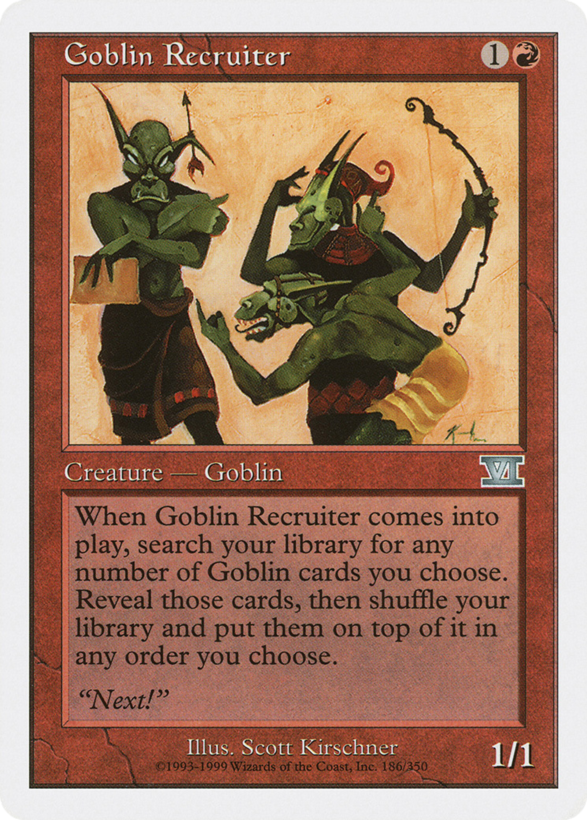 Goblin Recruiter — Classic Sixth Edition — Magic: The Gathering