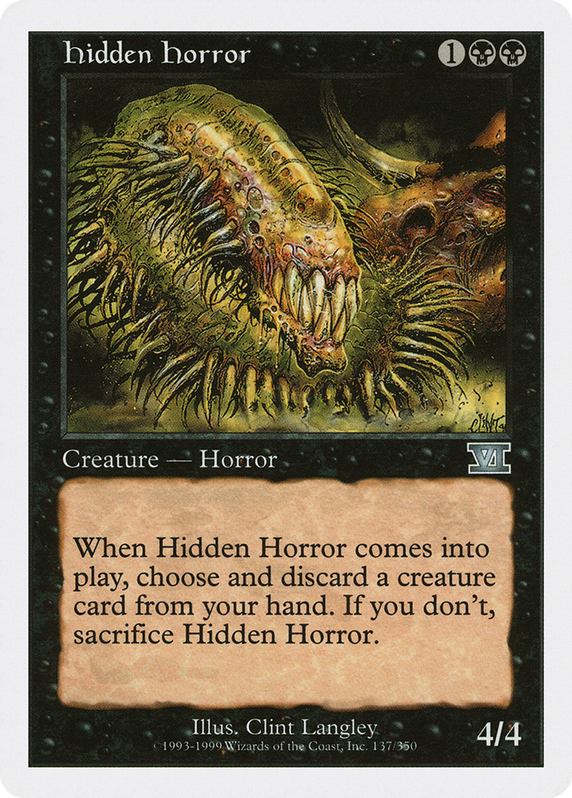Hidden Horror — Classic Sixth Edition — Magic: The Gathering