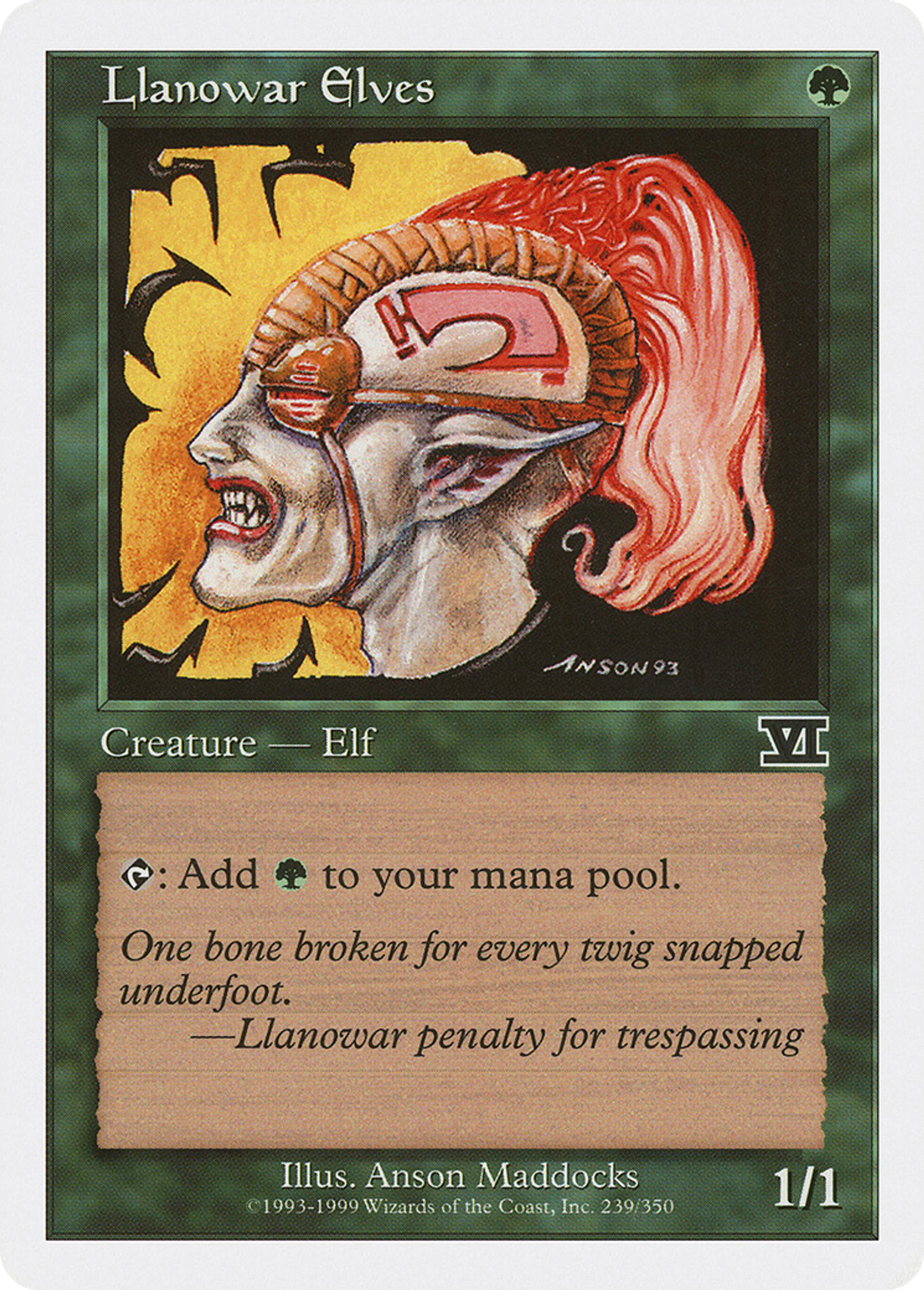 Llanowar Elves — Classic Sixth Edition — Magic: The Gathering
