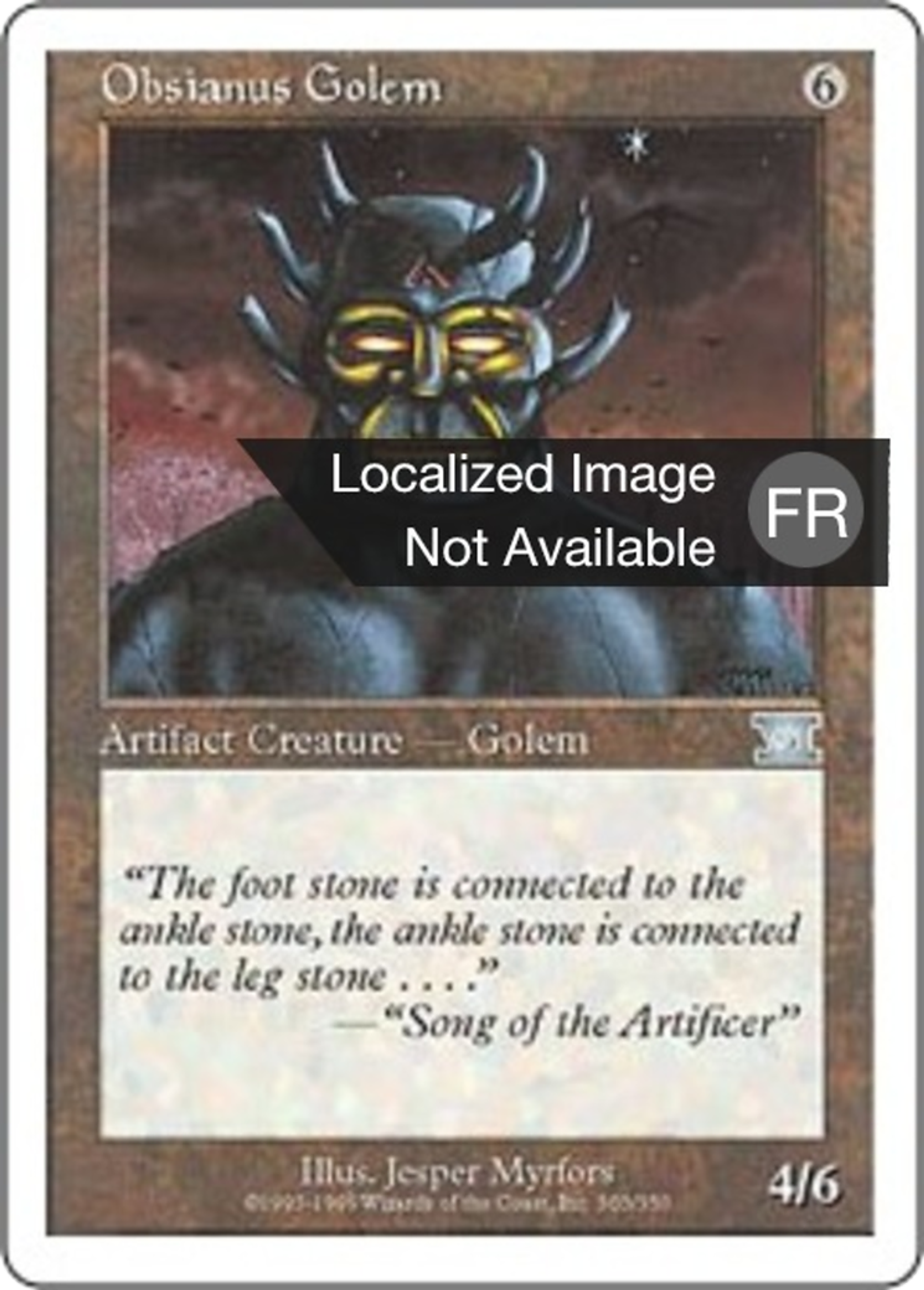 Golem d'obsianite — Classic Sixth Edition — Magic: The Gathering