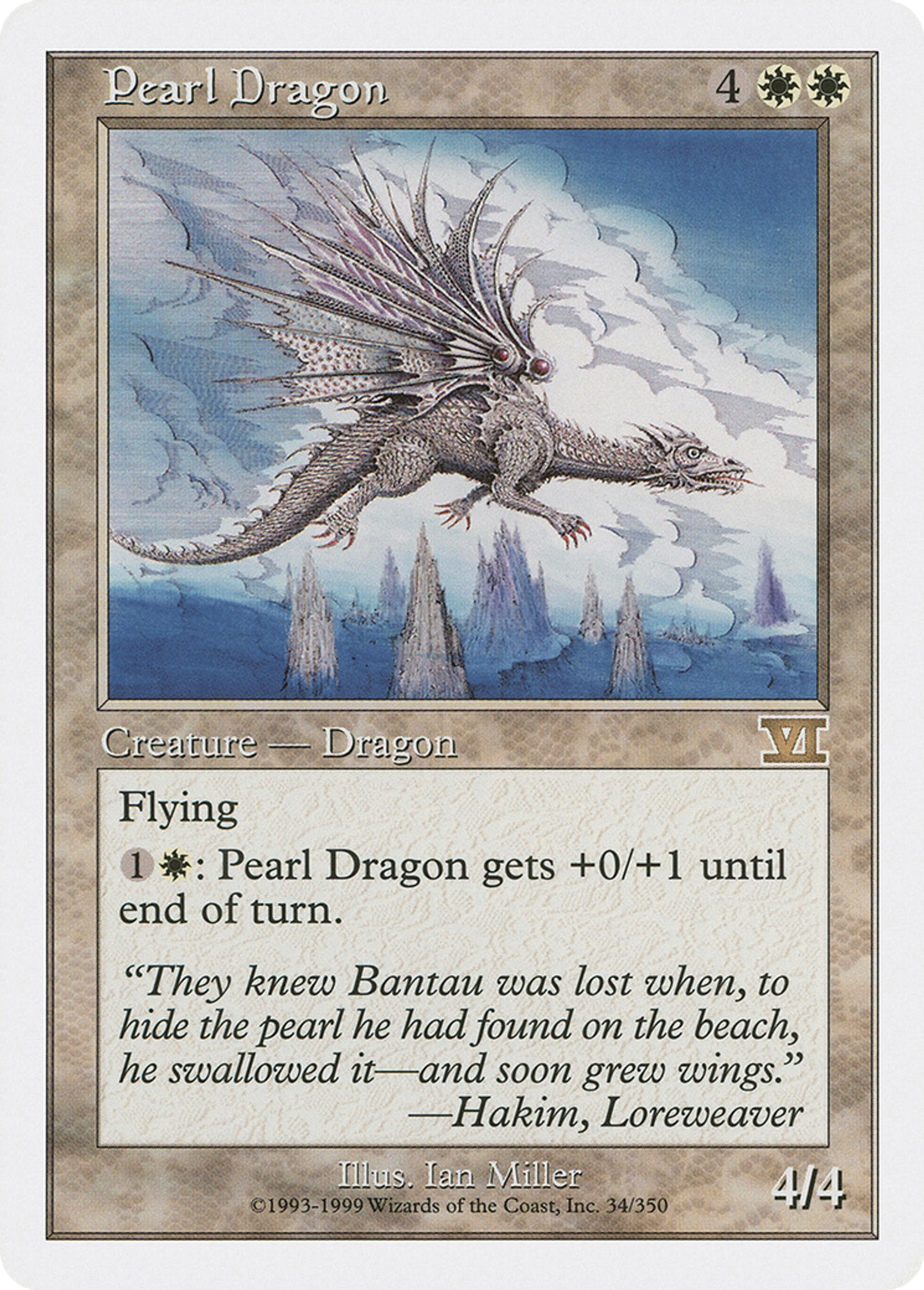 Pearl Dragon — Classic Sixth Edition — Magic: The Gathering