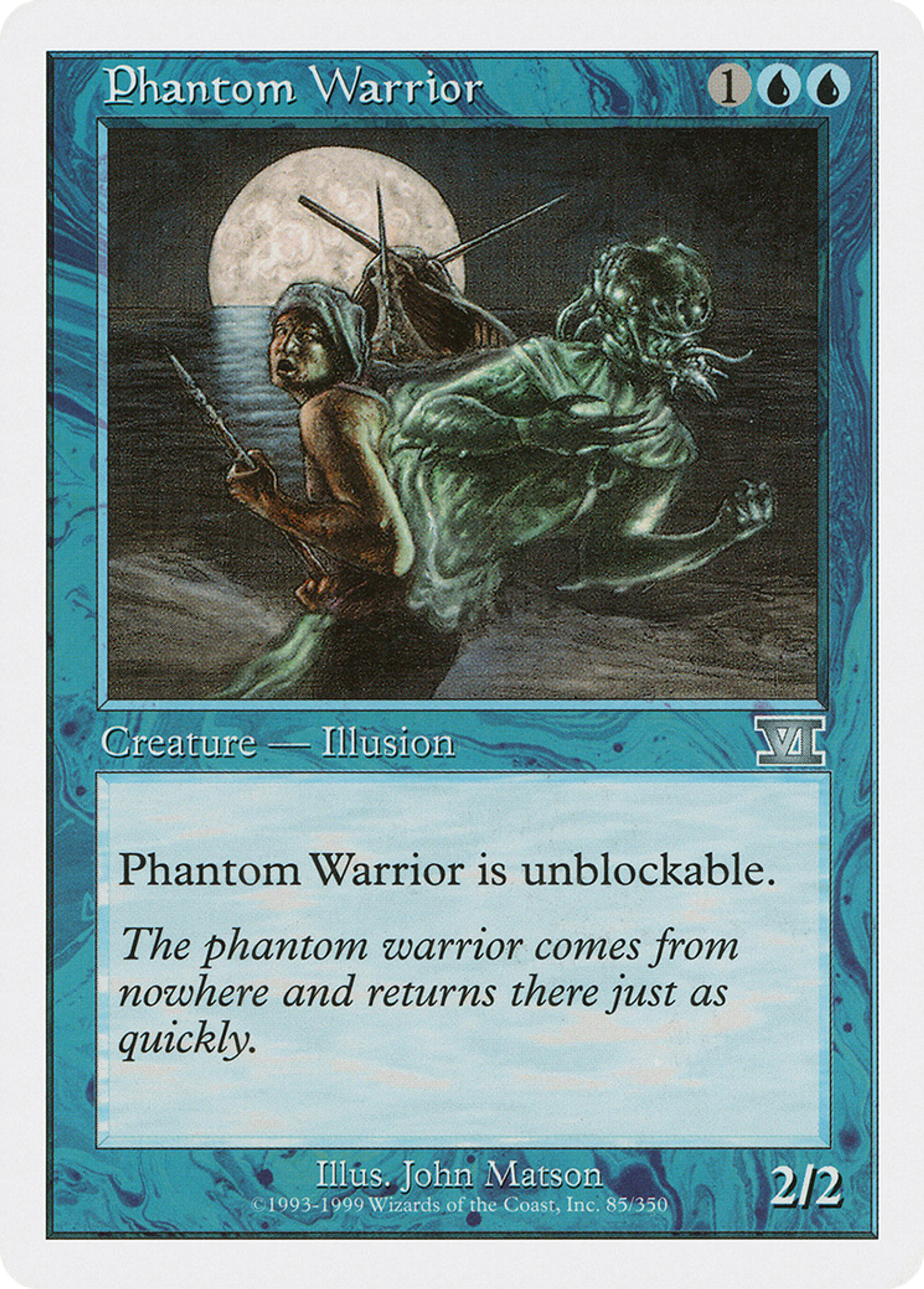 Phantom Warrior — Classic Sixth Edition — Magic: The Gathering