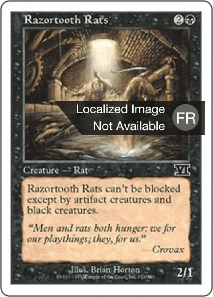 Rats aux dents tranchantes — Classic Sixth Edition — Magic: The Gathering