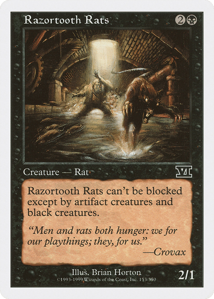Razortooth Rats — Classic Sixth Edition — Magic: The Gathering
