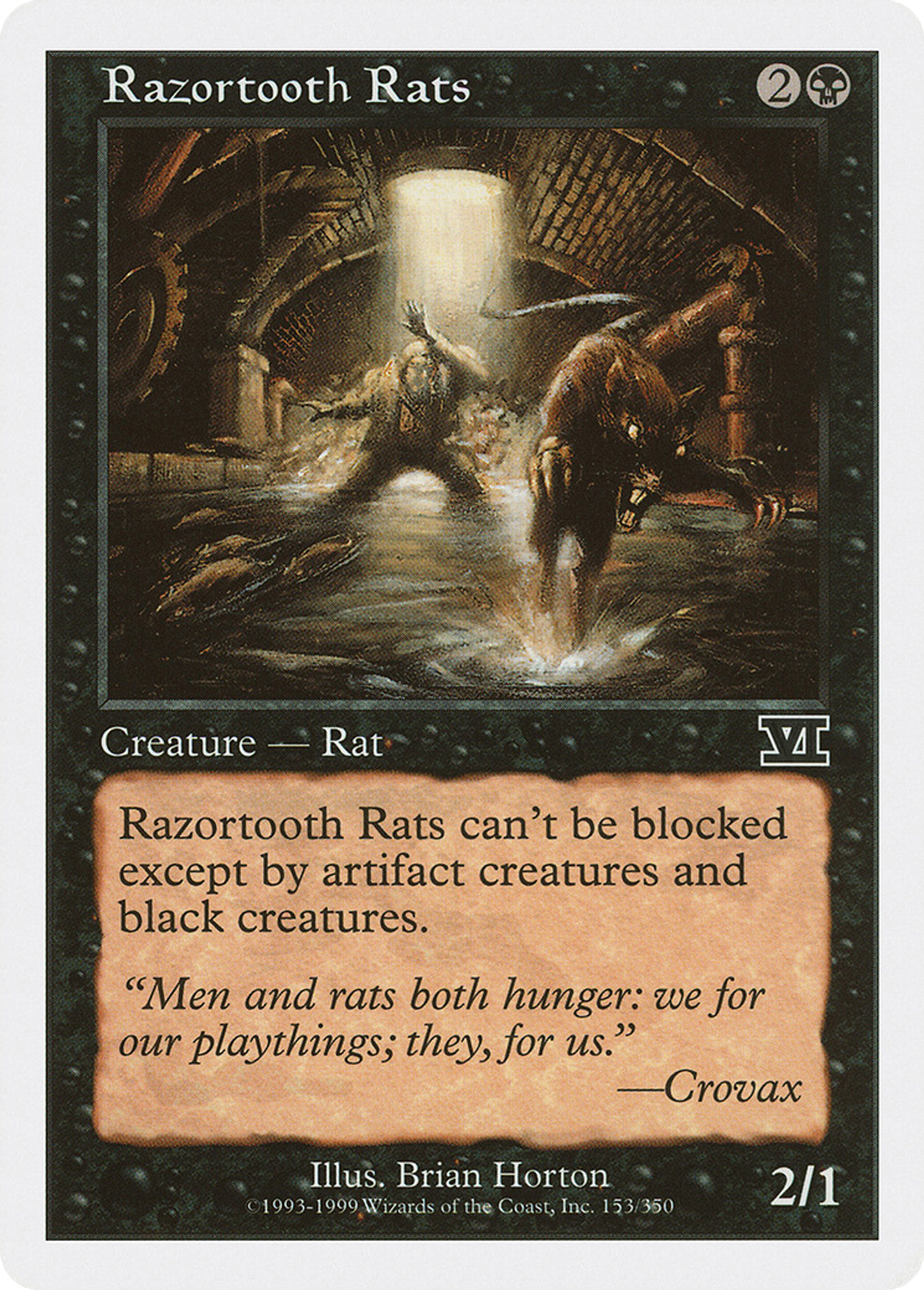 Razortooth Rats — Classic Sixth Edition — Magic: The Gathering