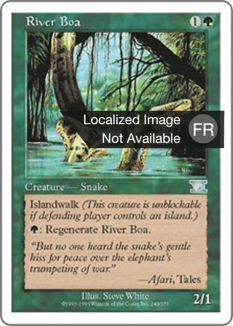 Boa des rivières — Classic Sixth Edition — Magic: The Gathering