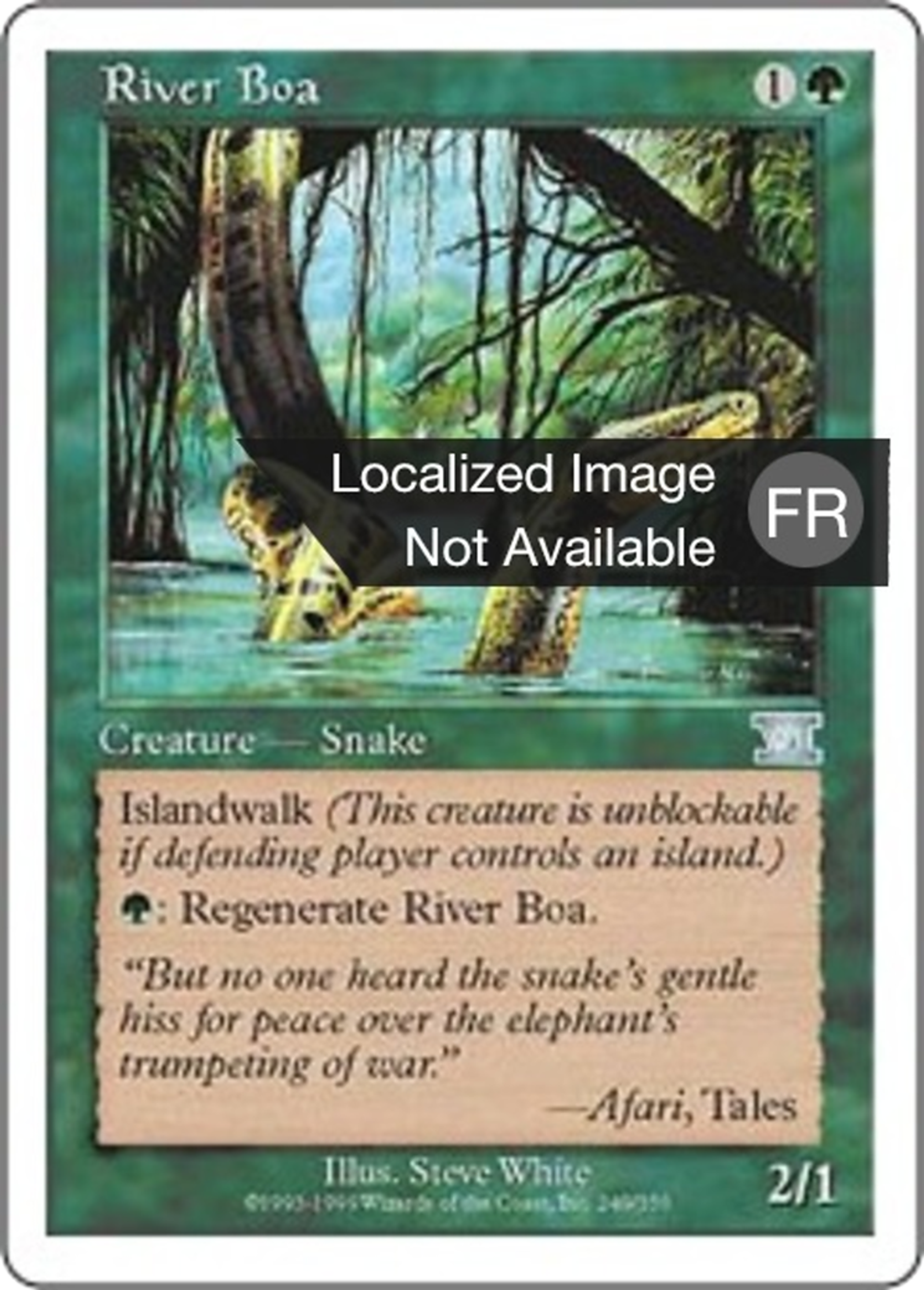 Boa des rivières — Classic Sixth Edition — Magic: The Gathering