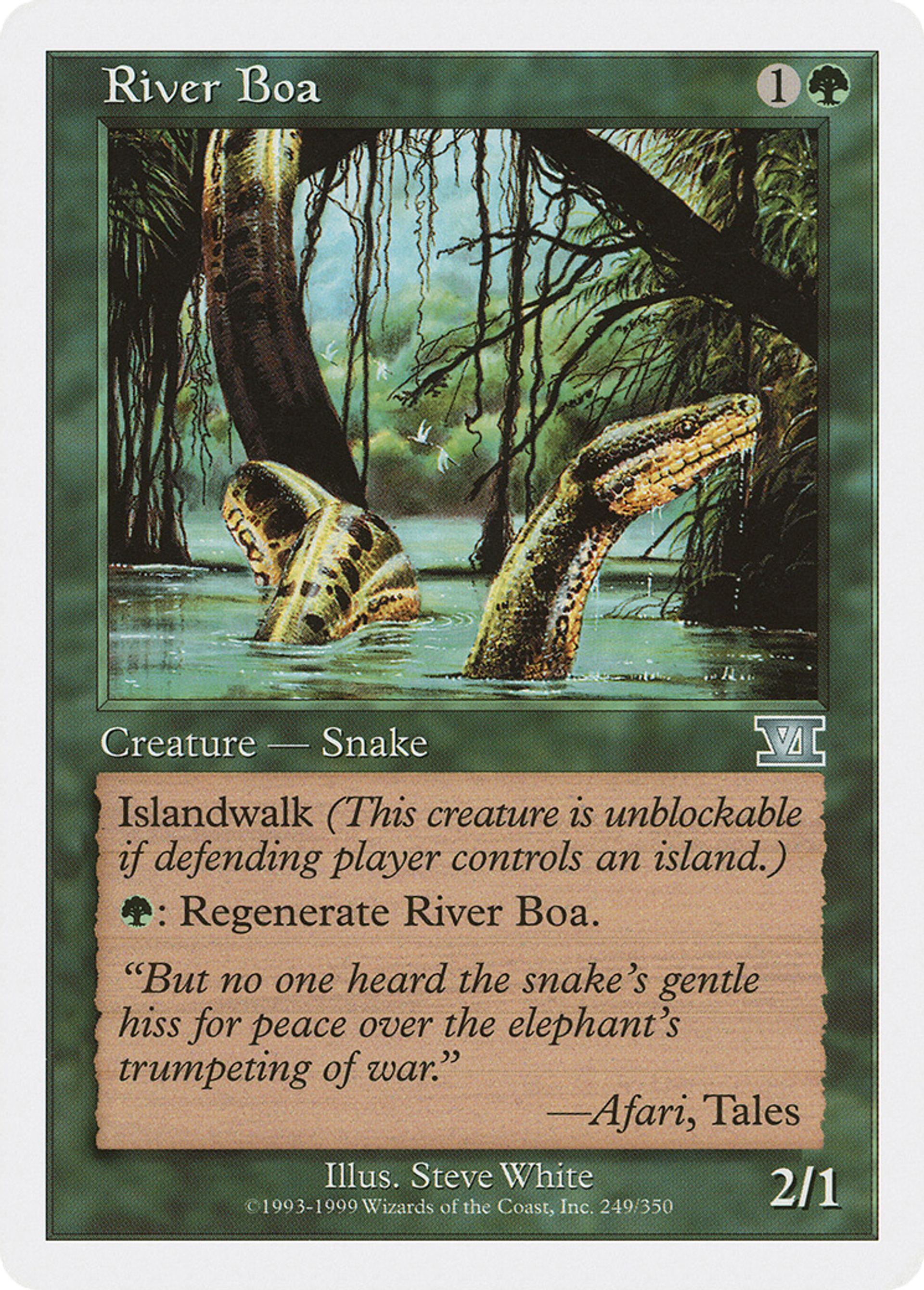 River Boa — Classic Sixth Edition — Magic: The Gathering