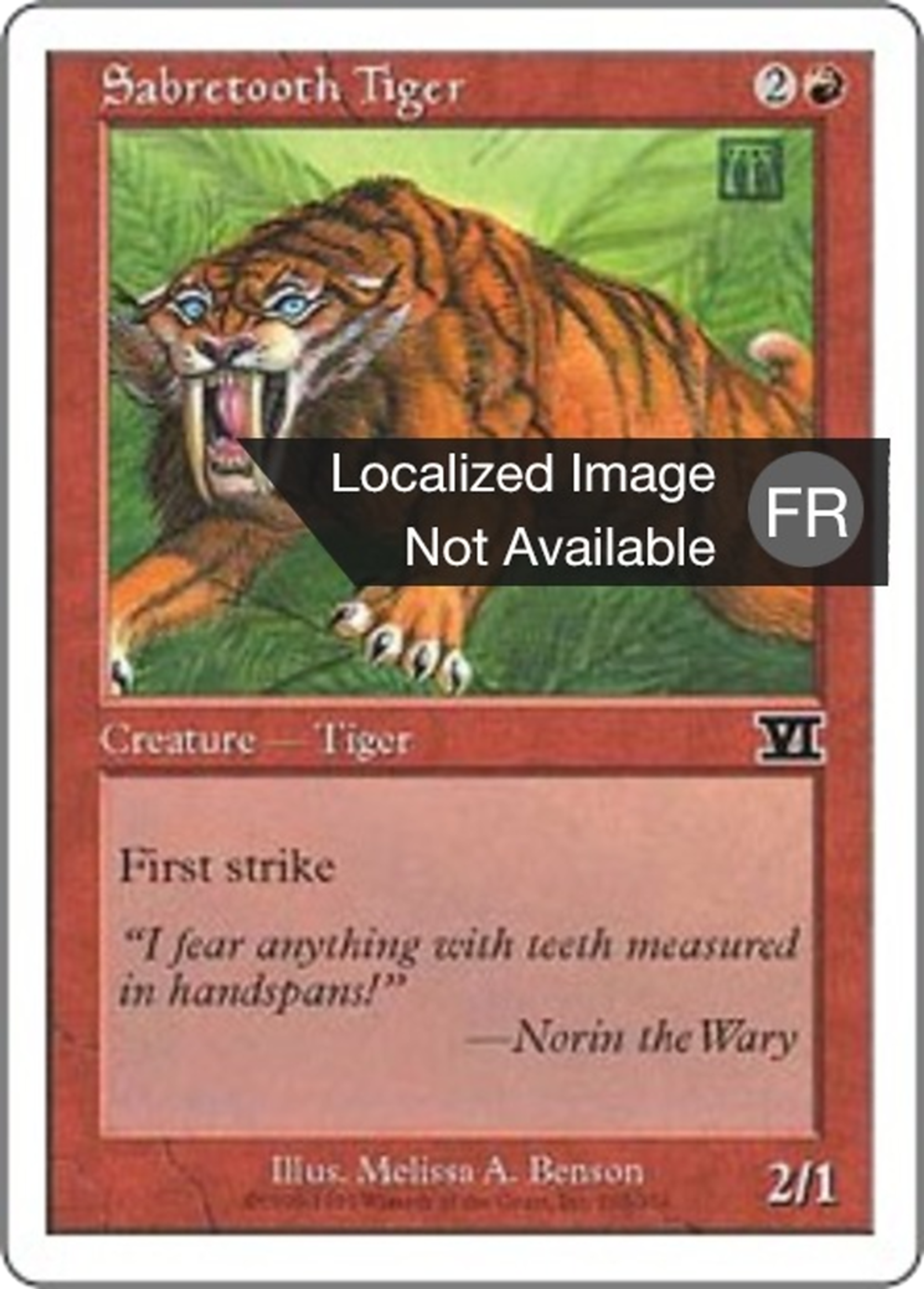 Tigre à dents de sabre — Classic Sixth Edition — Magic: The Gathering