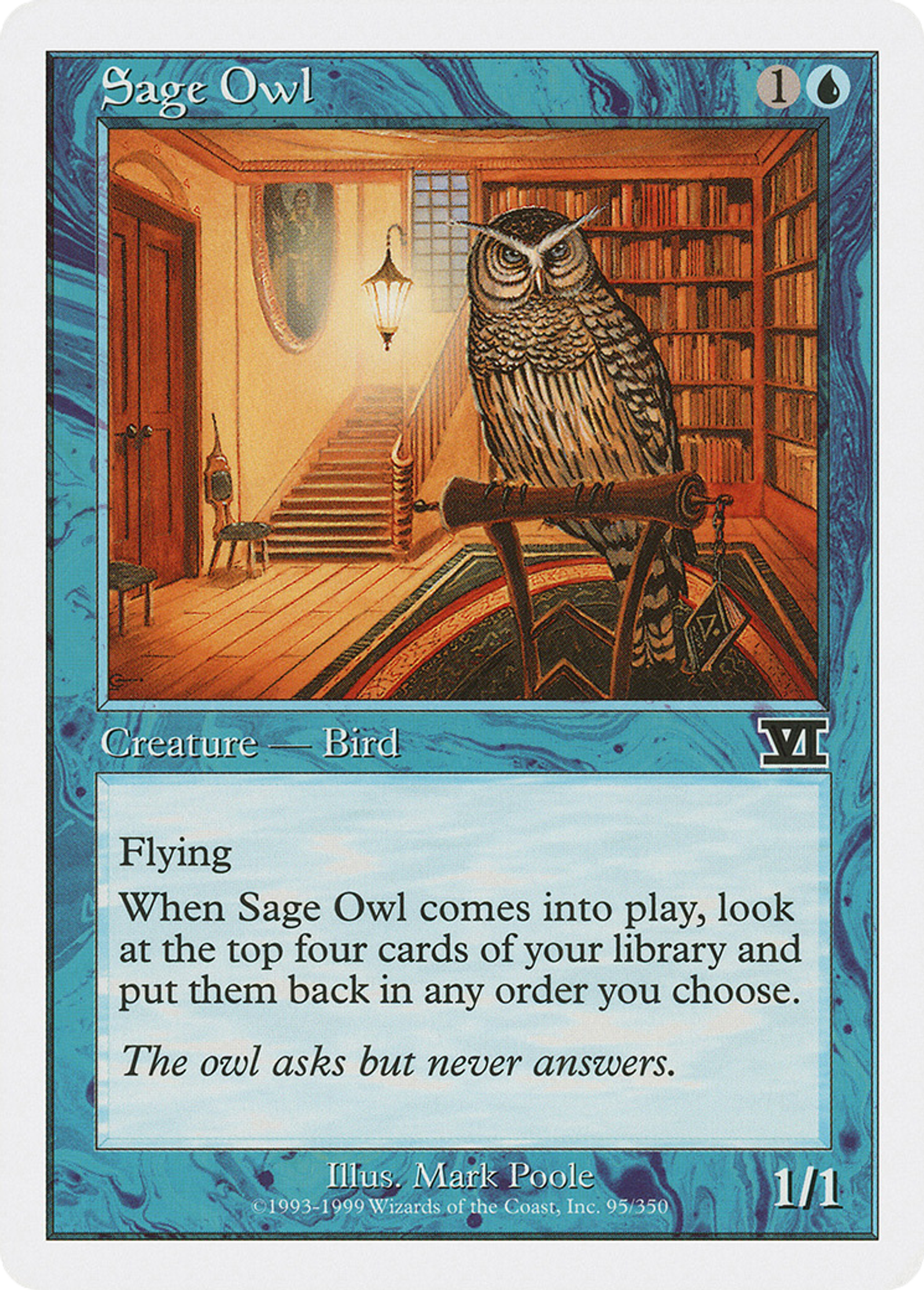 Sage Owl — Classic Sixth Edition — Magic: The Gathering