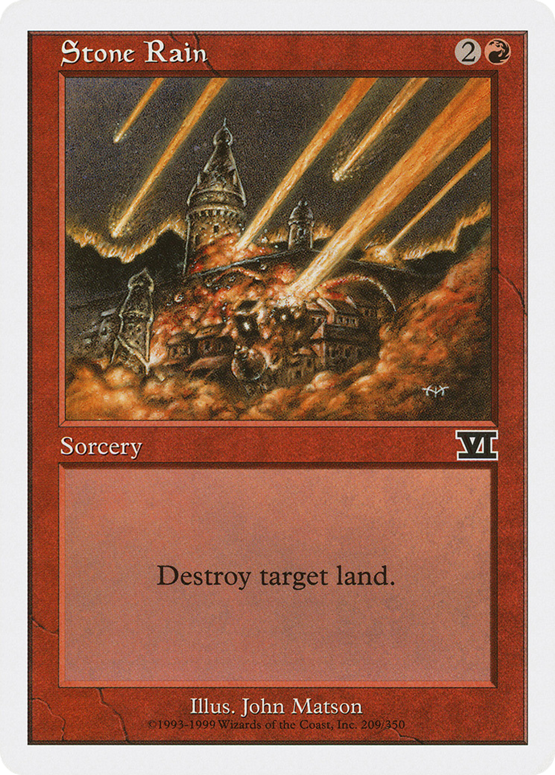 Stone Rain — Classic Sixth Edition — Magic: The Gathering