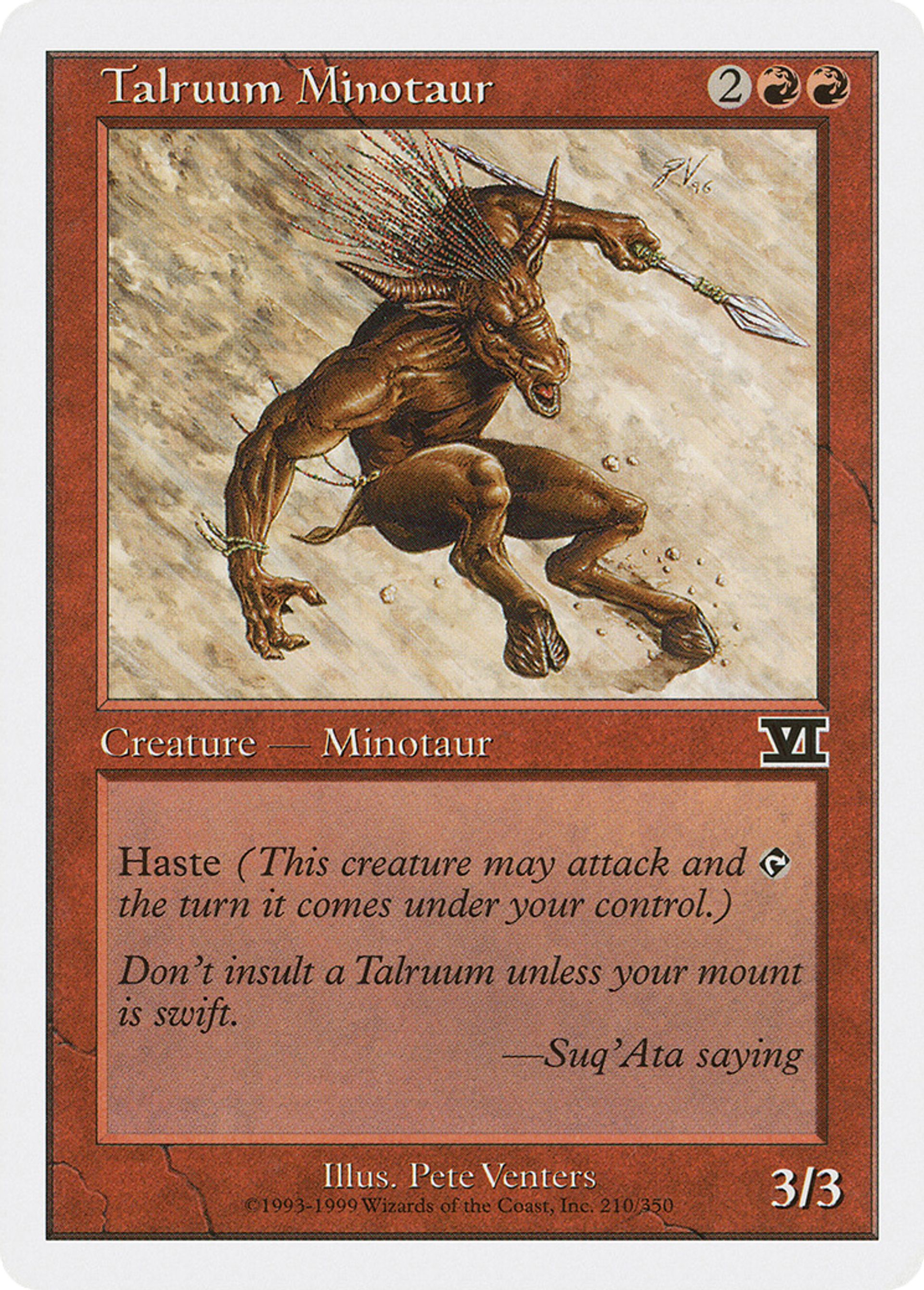 Talruum Minotaur — Classic Sixth Edition — Magic: The Gathering