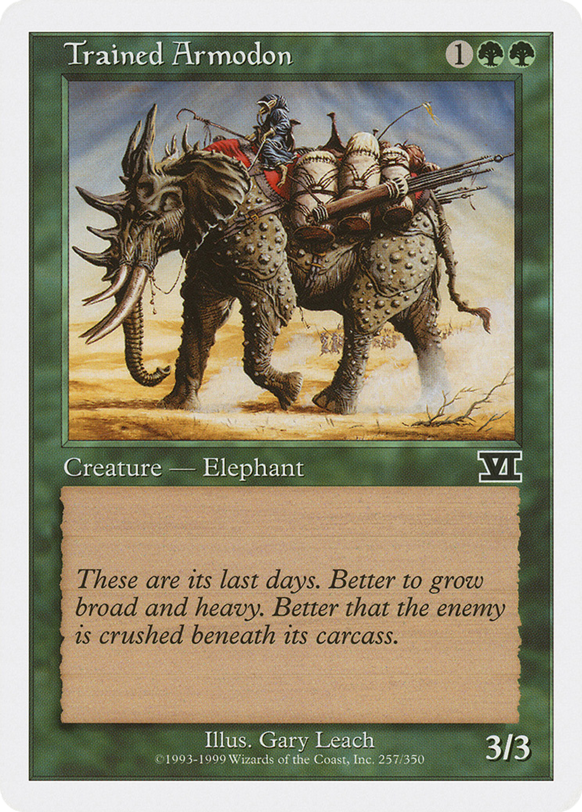 Trained Armodon — Classic Sixth Edition — Magic: The Gathering