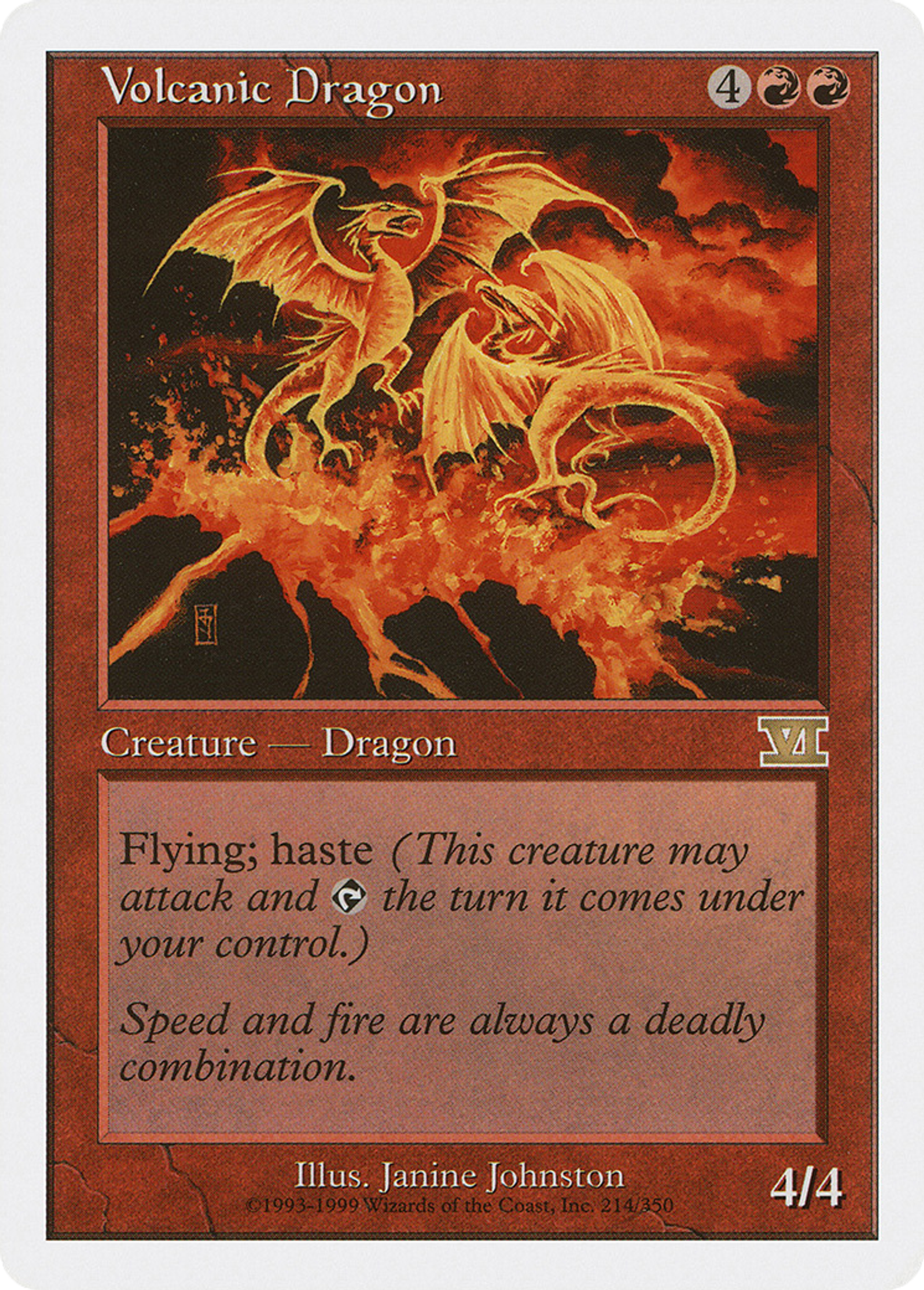 Volcanic Dragon — Classic Sixth Edition — Magic: The Gathering