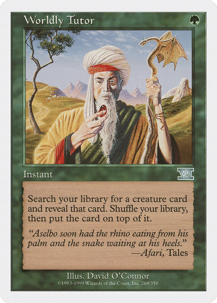 Worldly Tutor — Classic Sixth Edition — Magic: The Gathering