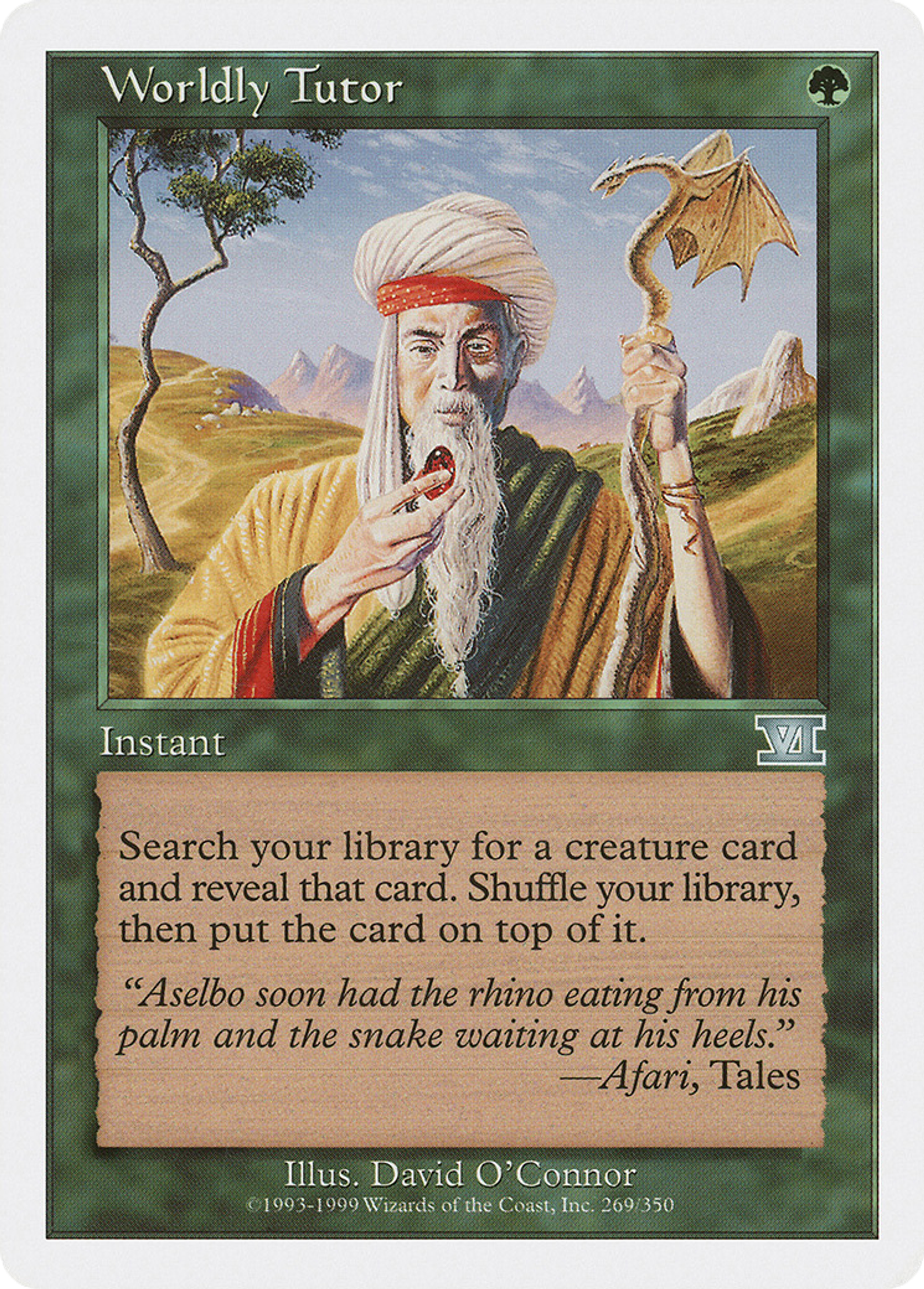 Worldly Tutor — Classic Sixth Edition — Magic: The Gathering