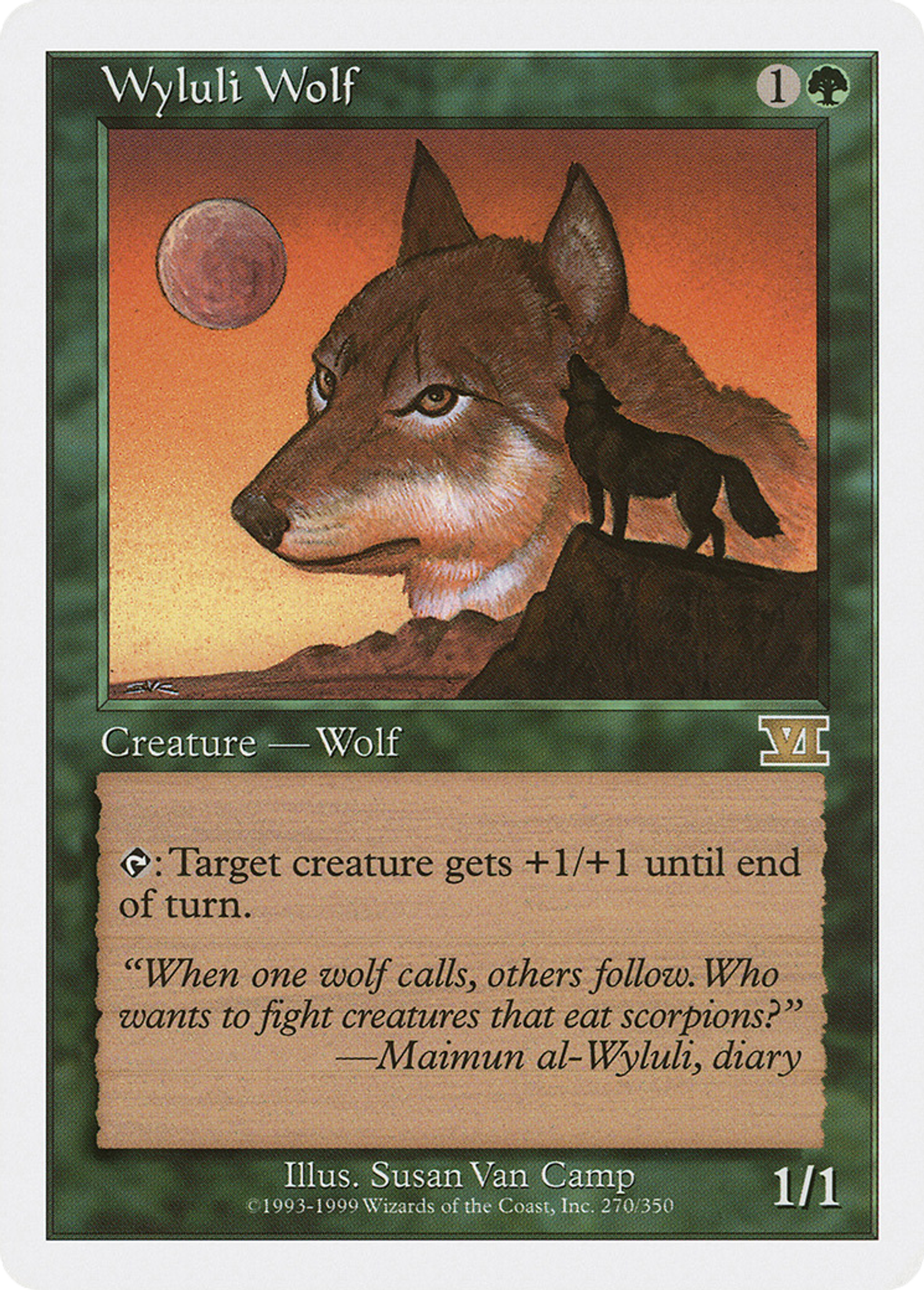 Wyluli Wolf — Classic Sixth Edition — Magic: The Gathering